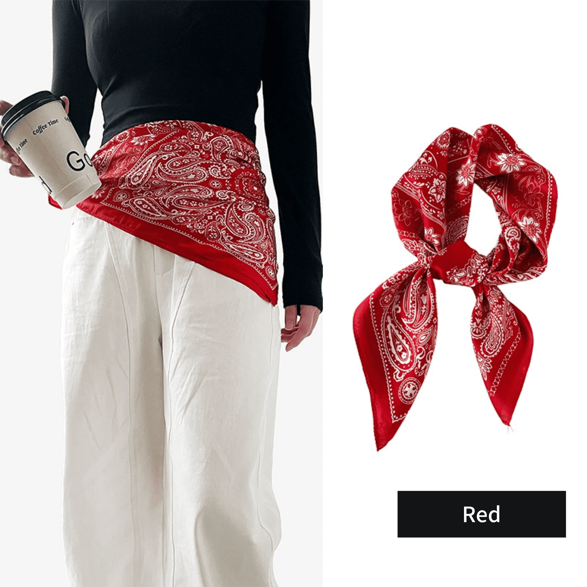Elegant Paisley Print Bandana 17
