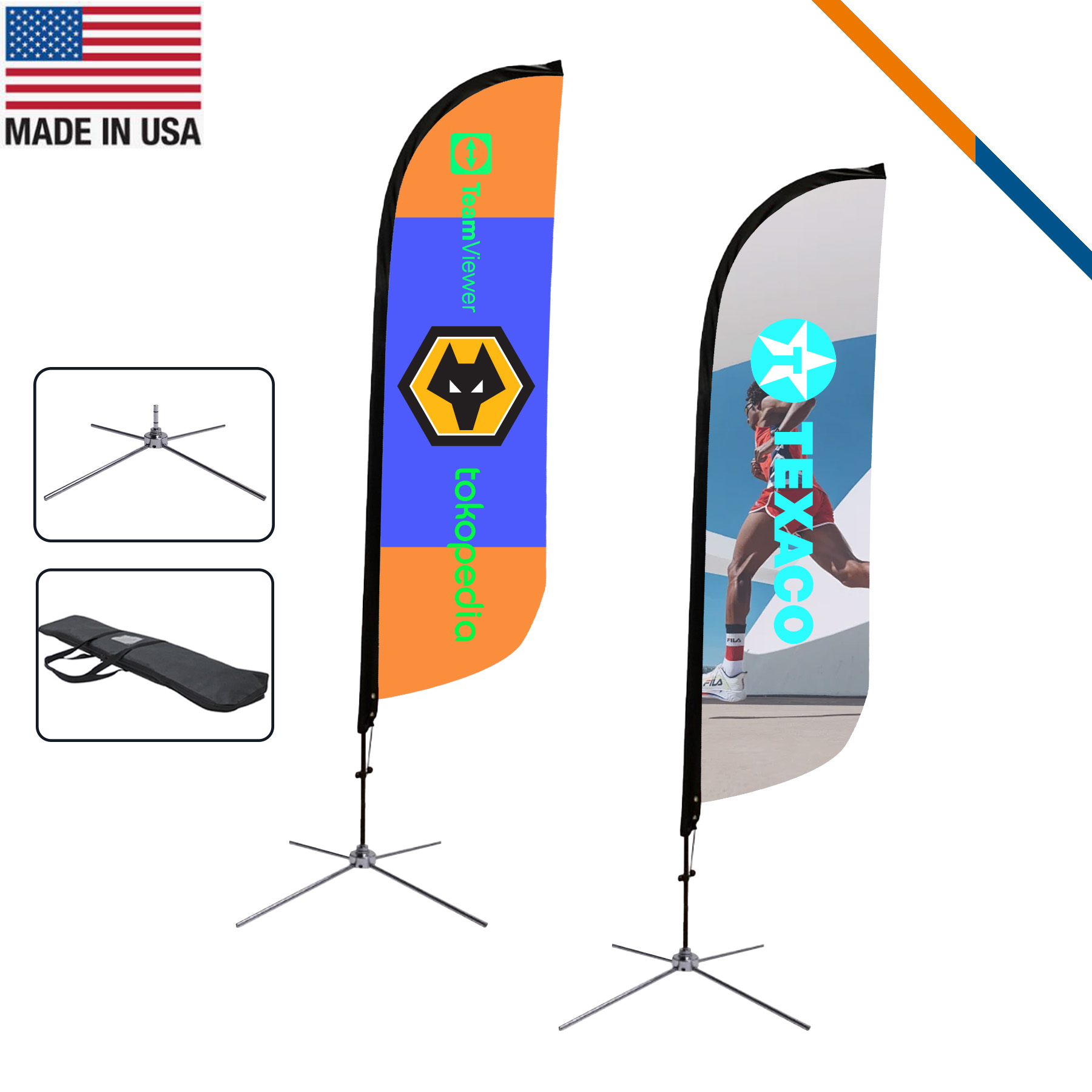 10' Sevi Single-Sided Feather Flag