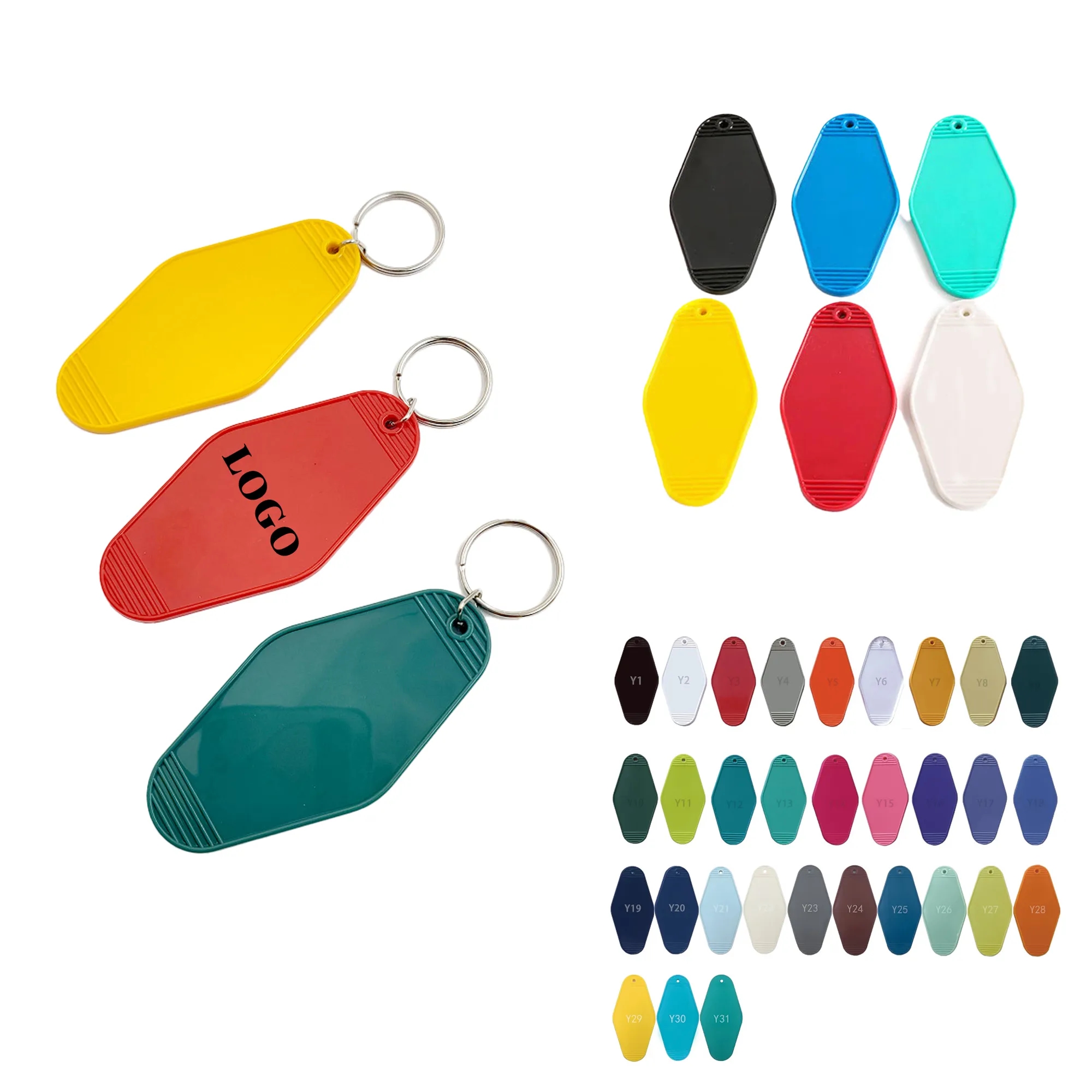 Motel Custom Tag Rhombus Keychains 4