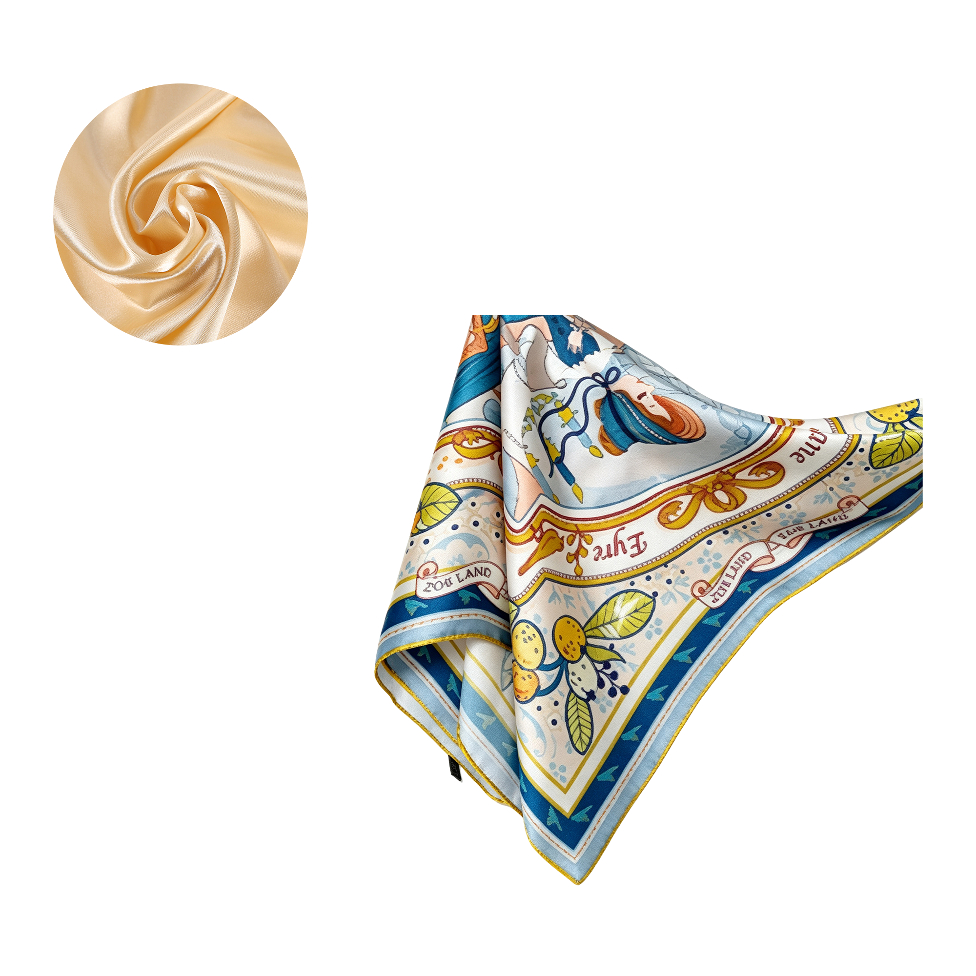 22 Inch Custom Satin Square Scarf 3