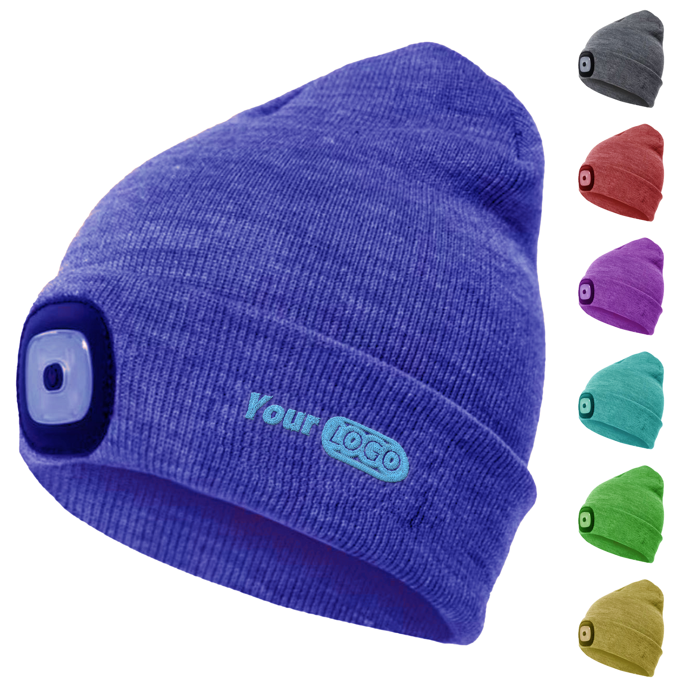 Yarn Rechargeable Led Beanie Hat With Multiple Color Options 5