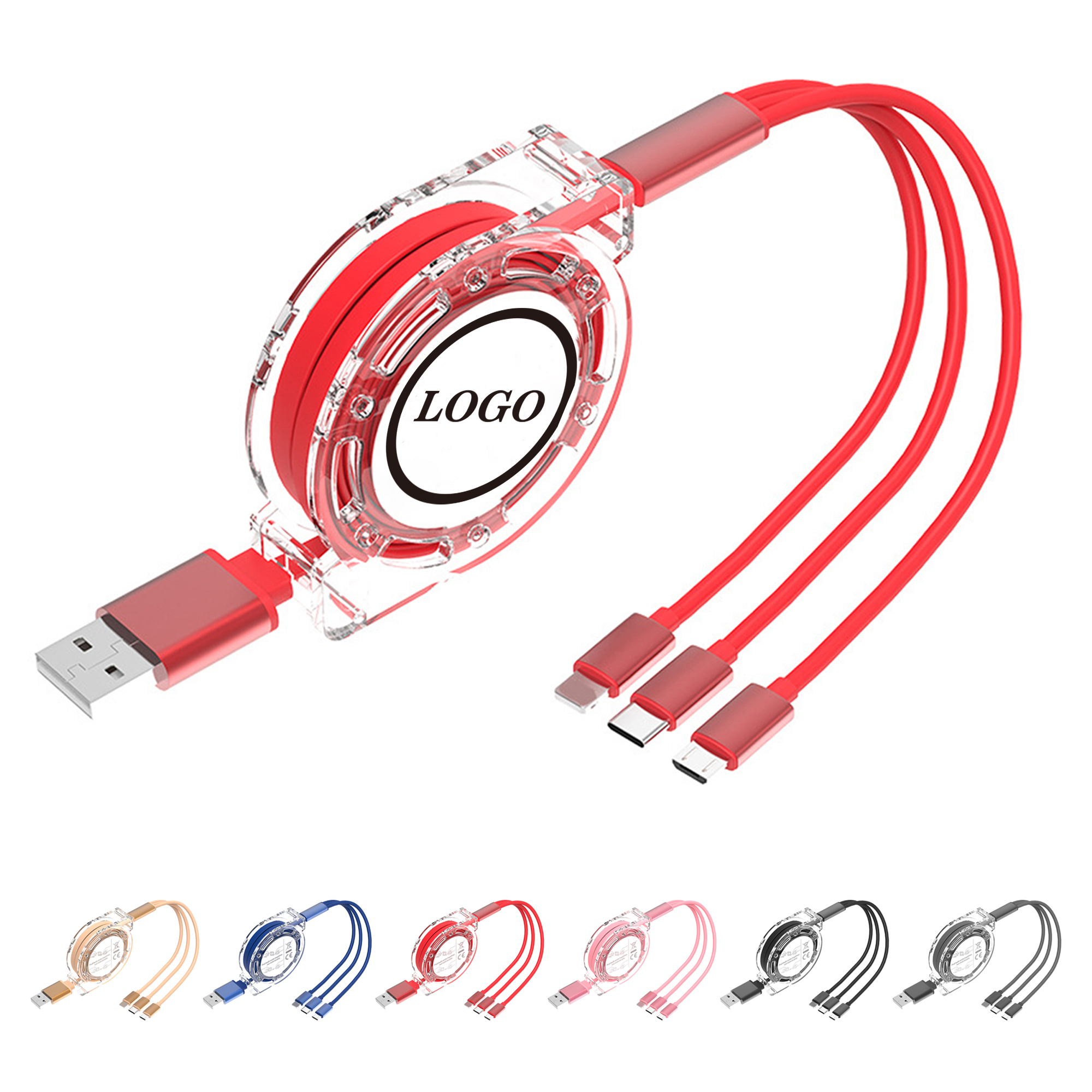 3-in-1 Retractable Charging Cable