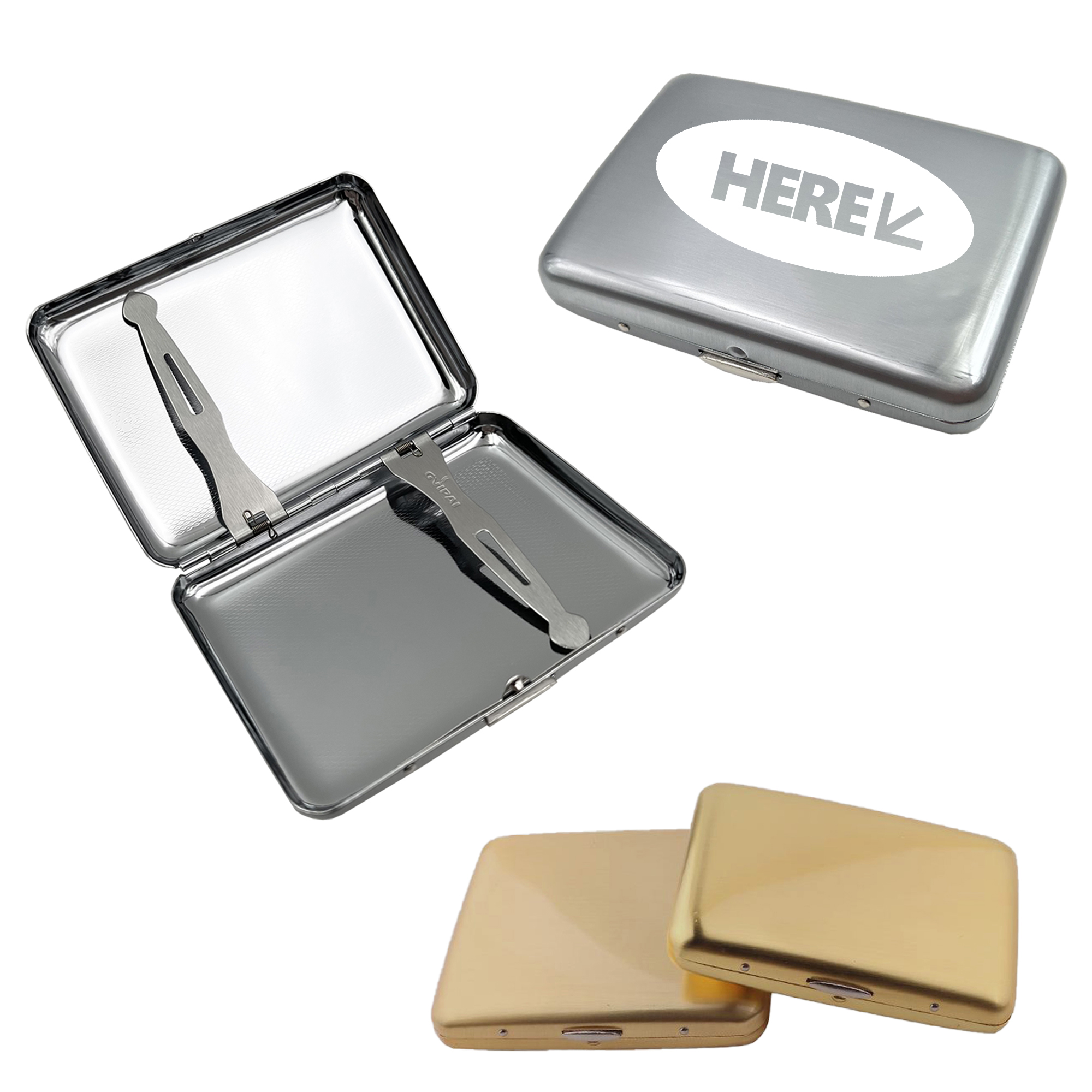 High-Quality Stainless Steel Cigarette and Business Card Case 6