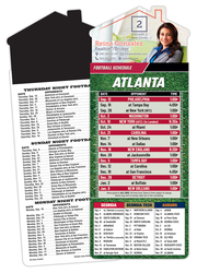Magna-Card House Shape Magnet Football Schedules (3.5x9)