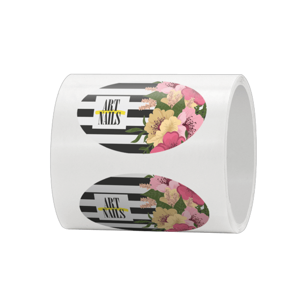 5" x 3" Oval Roll Labels