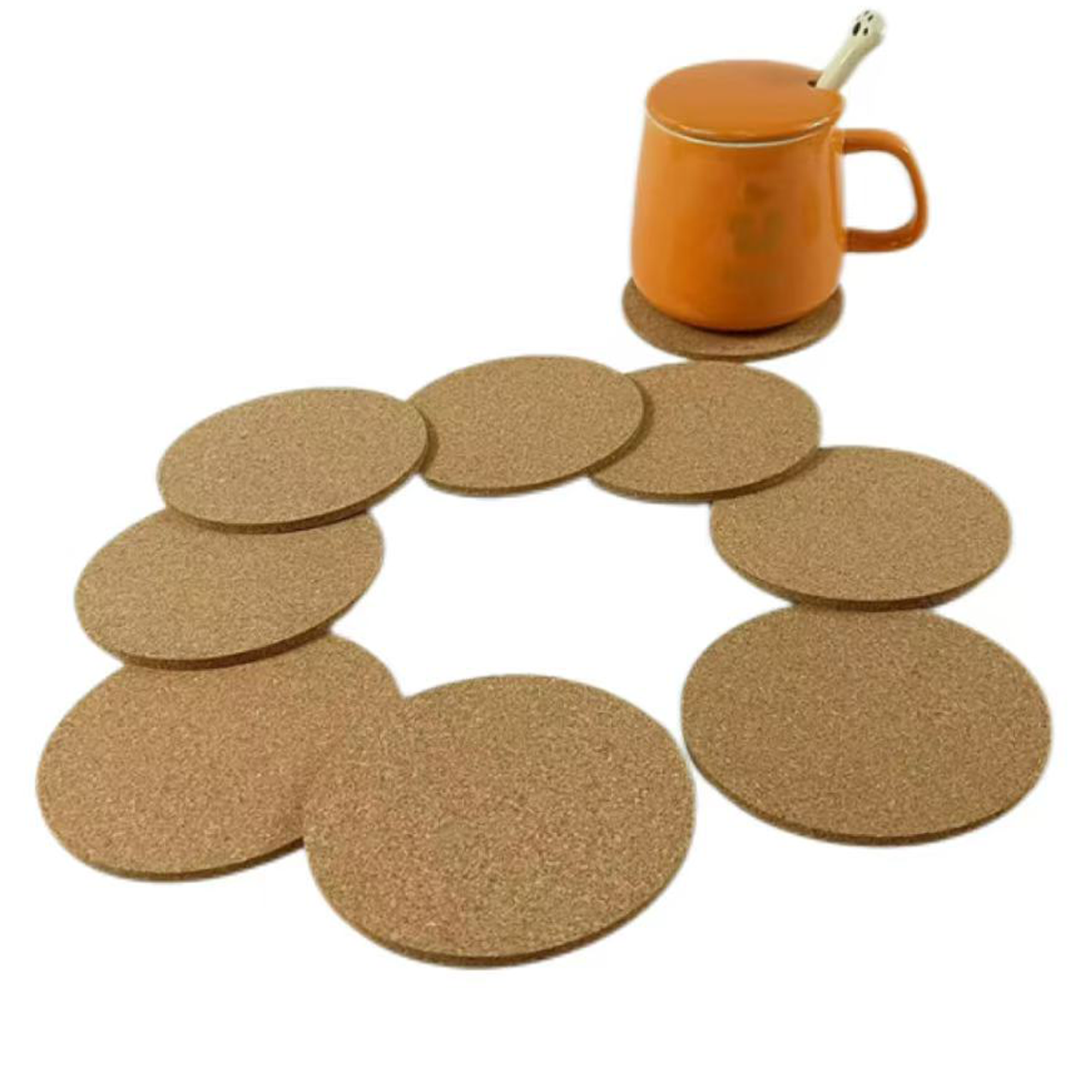 Round Cup Coaster Made of Cork