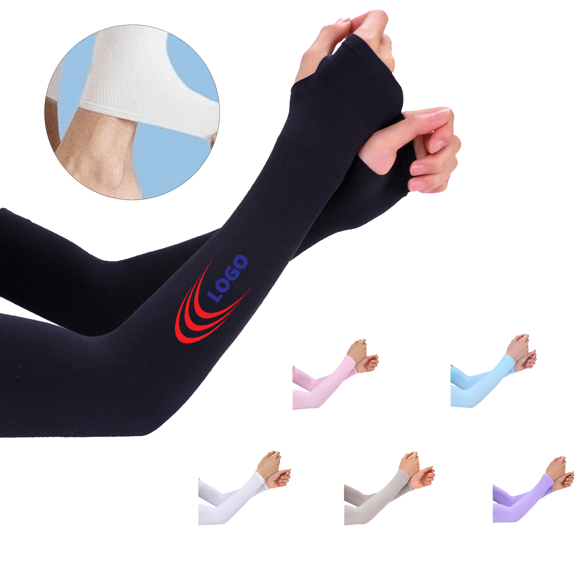 MOQ 30 Solid Color Sunscreen Sleeve