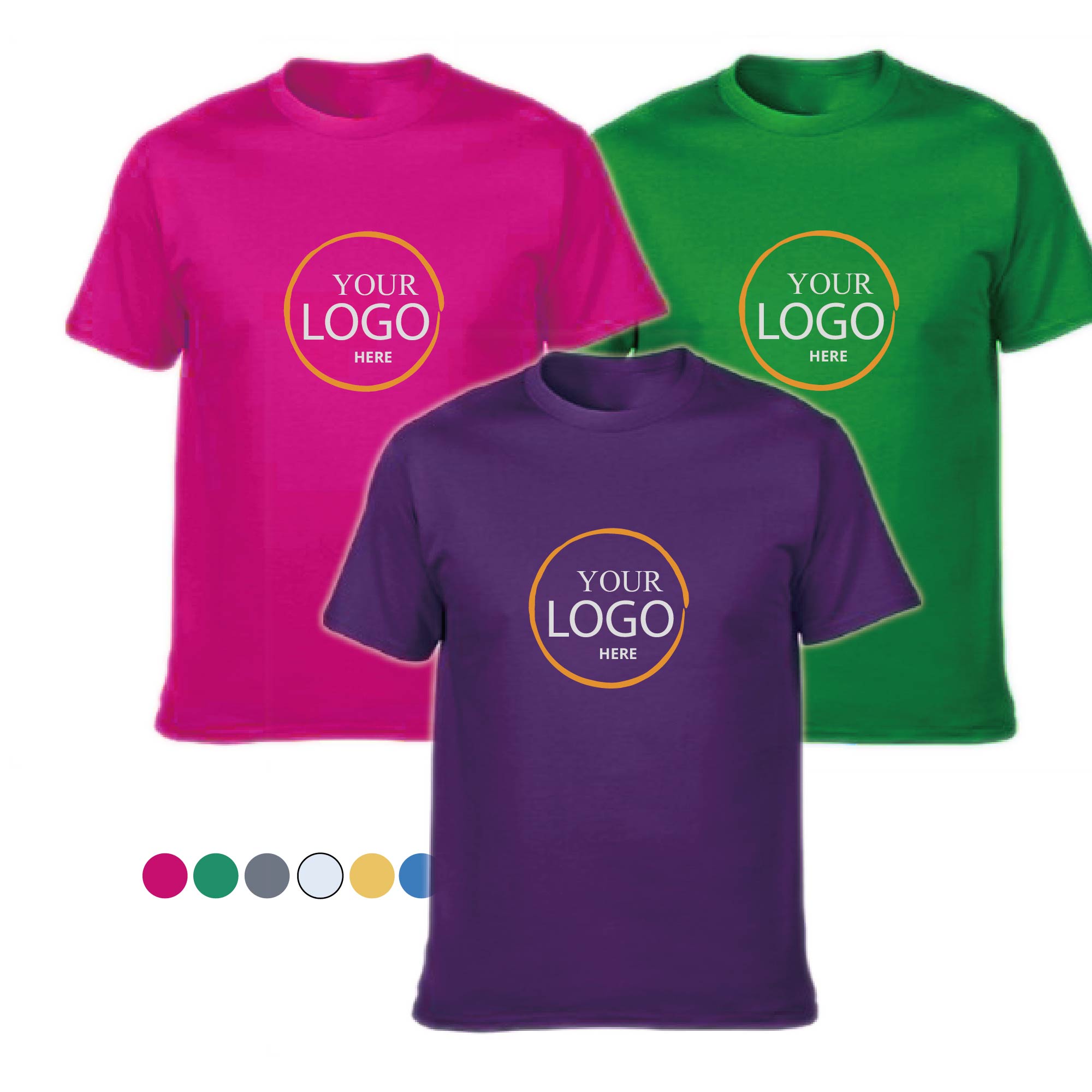 Full Color 180gsm Round Neck Cotton T-Shirt