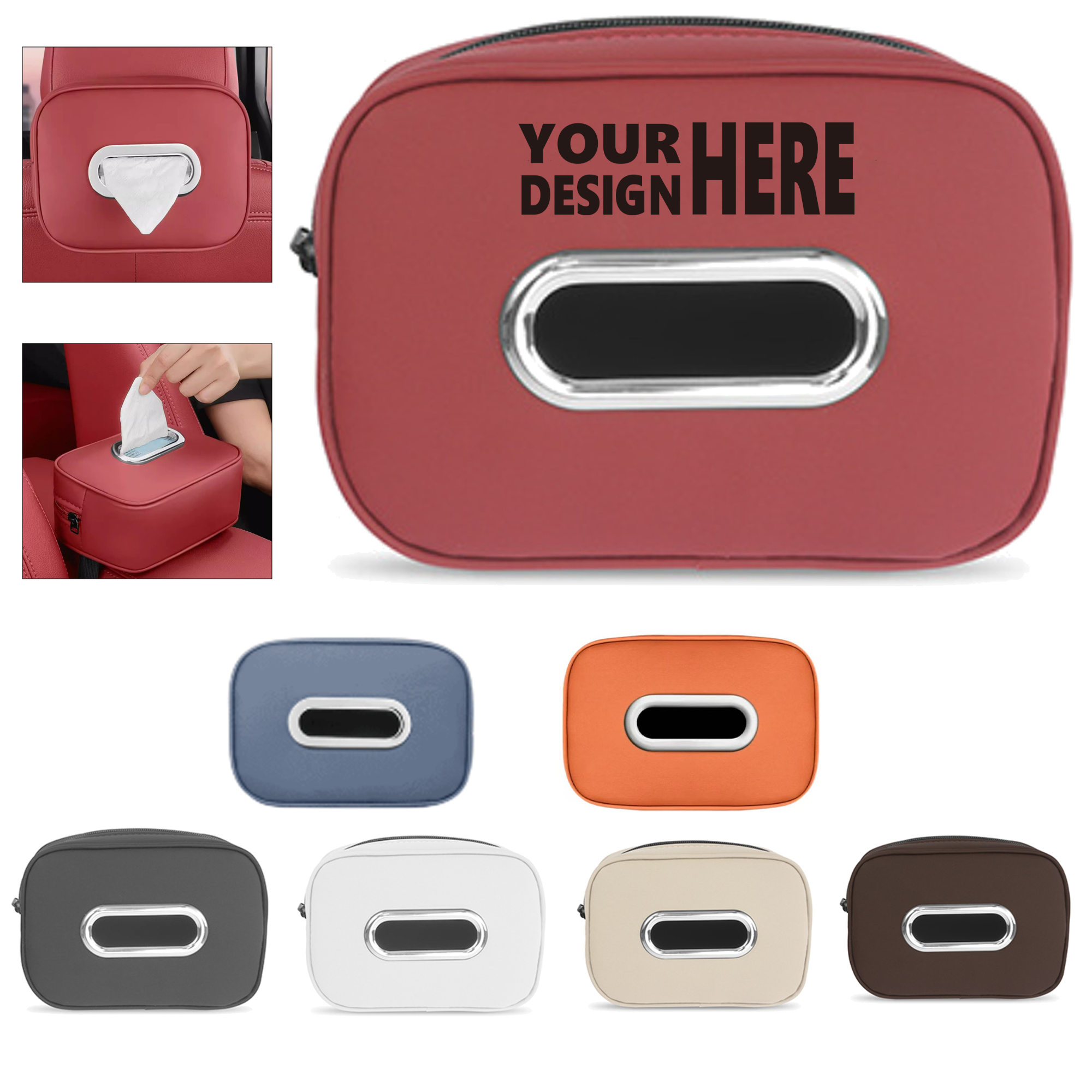 PU Leather Tissue Box for Cars