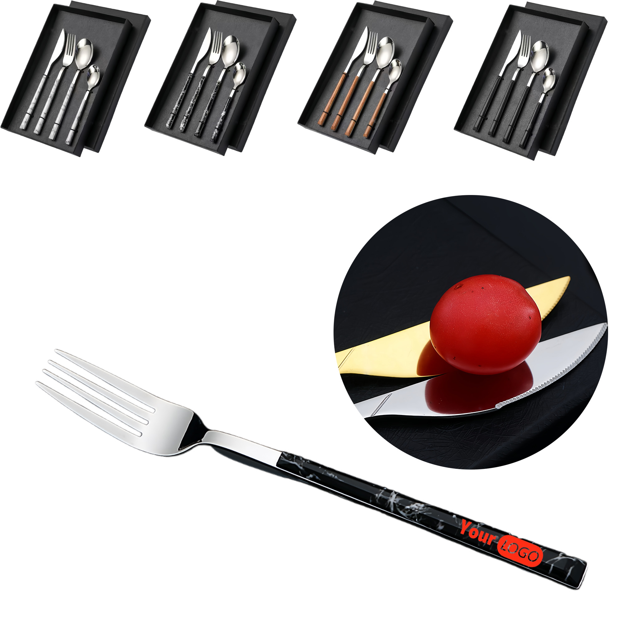 Four-piece Stainless Steel Cutlery Gift Box Set 6