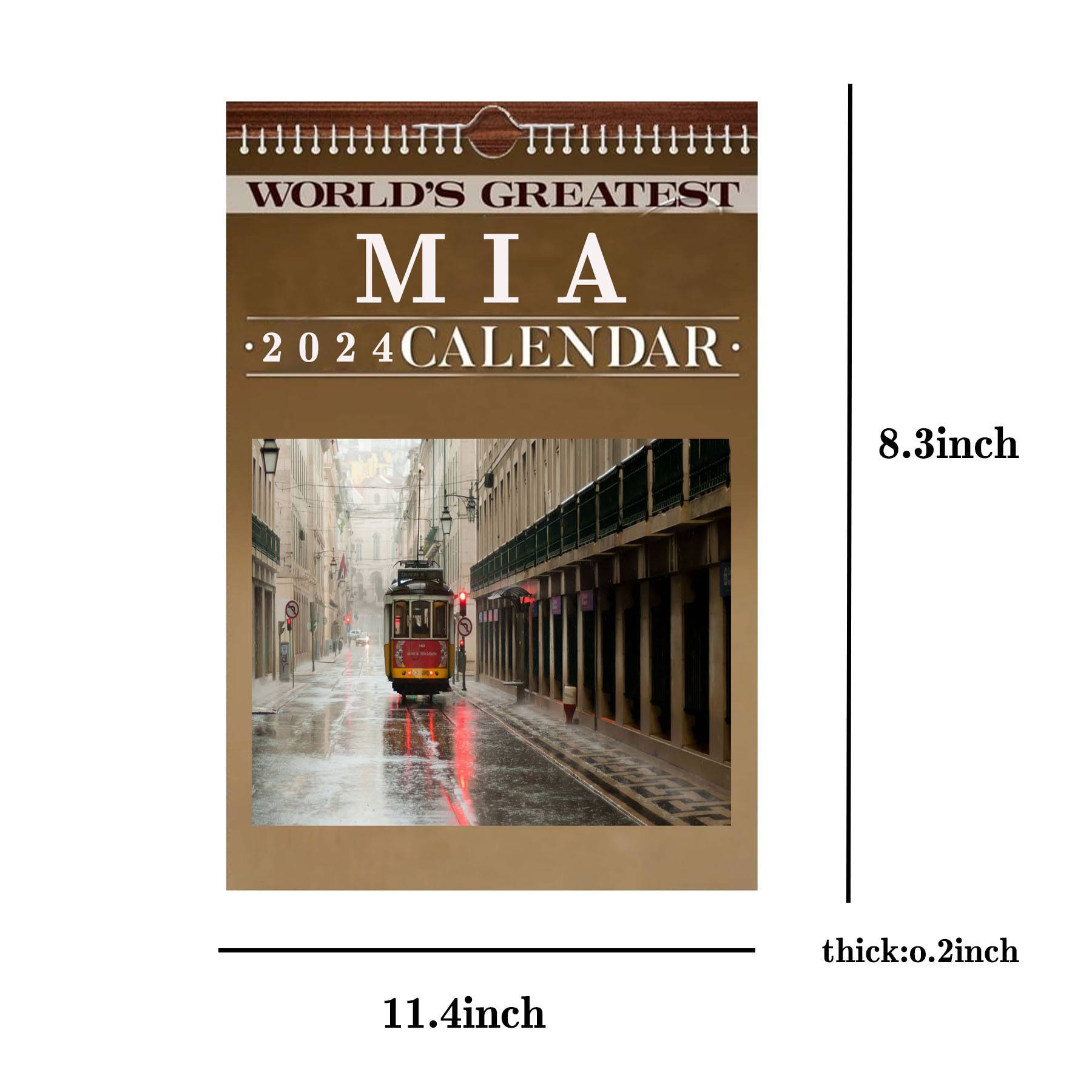 Paper Wall Calendar 2024