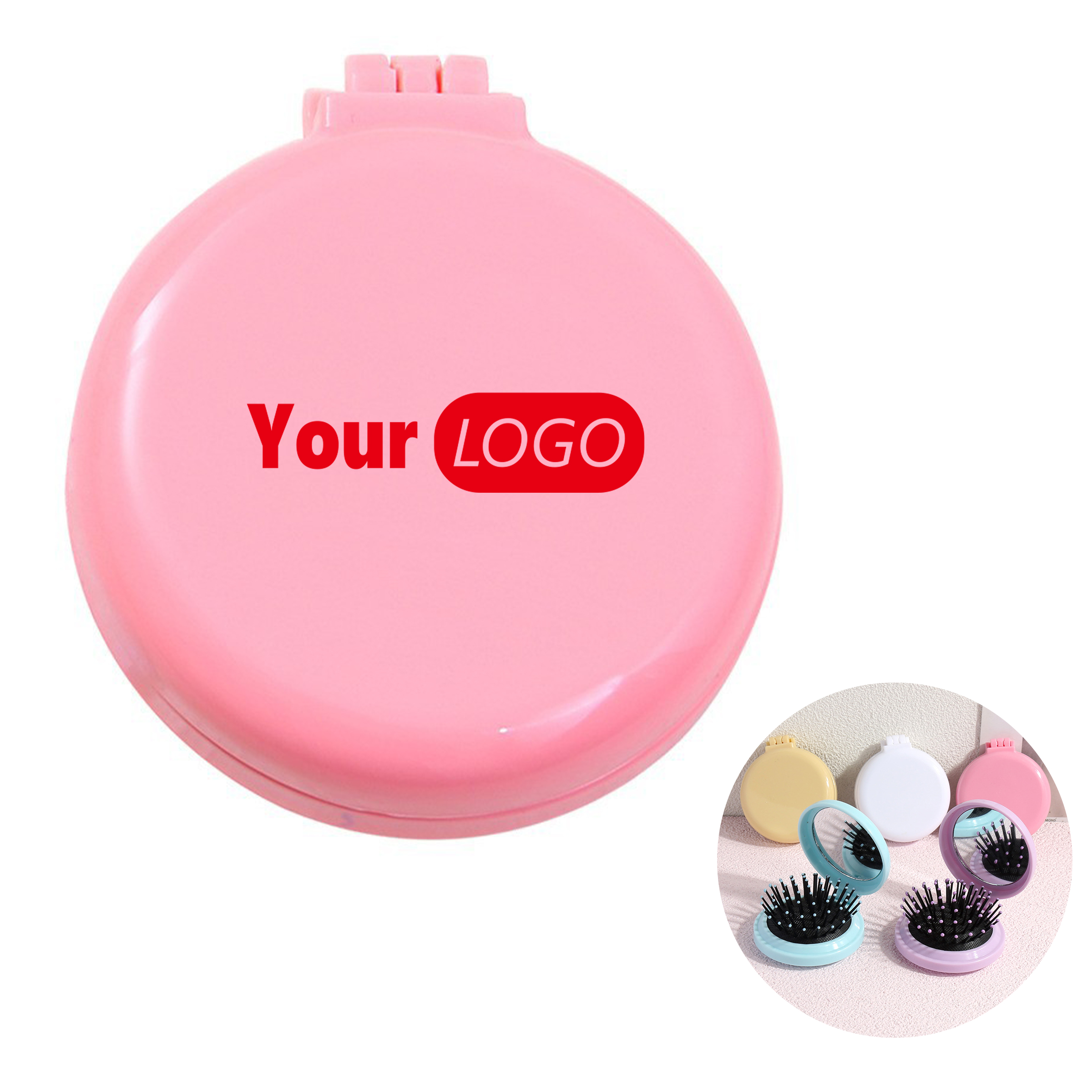 Plastic All-In-One Air Cushion Comb With Mirror For Everyday Use 3