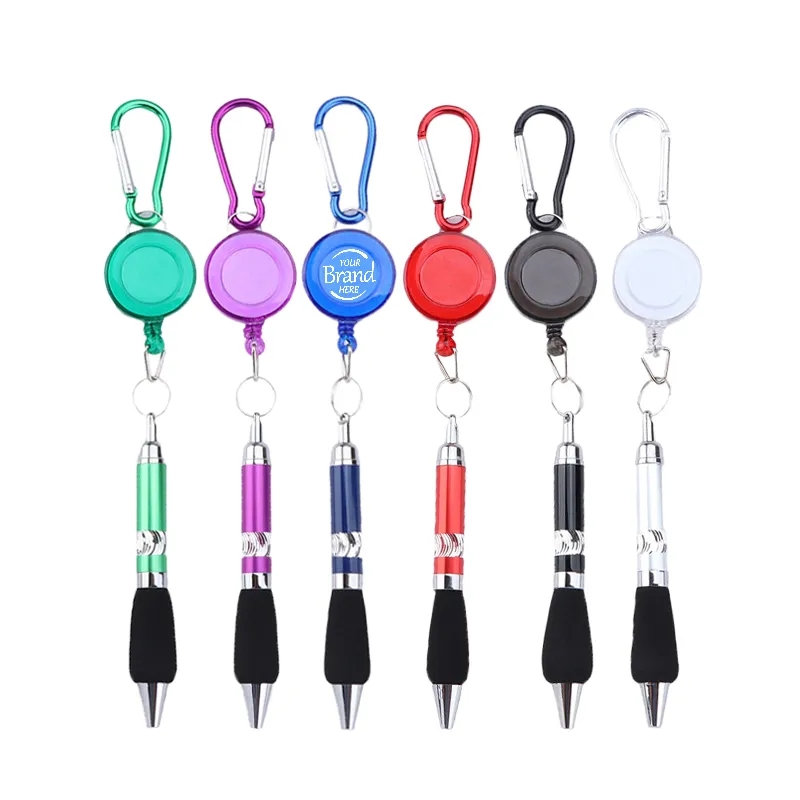 Carabiner Retractable Badge Reel Pens