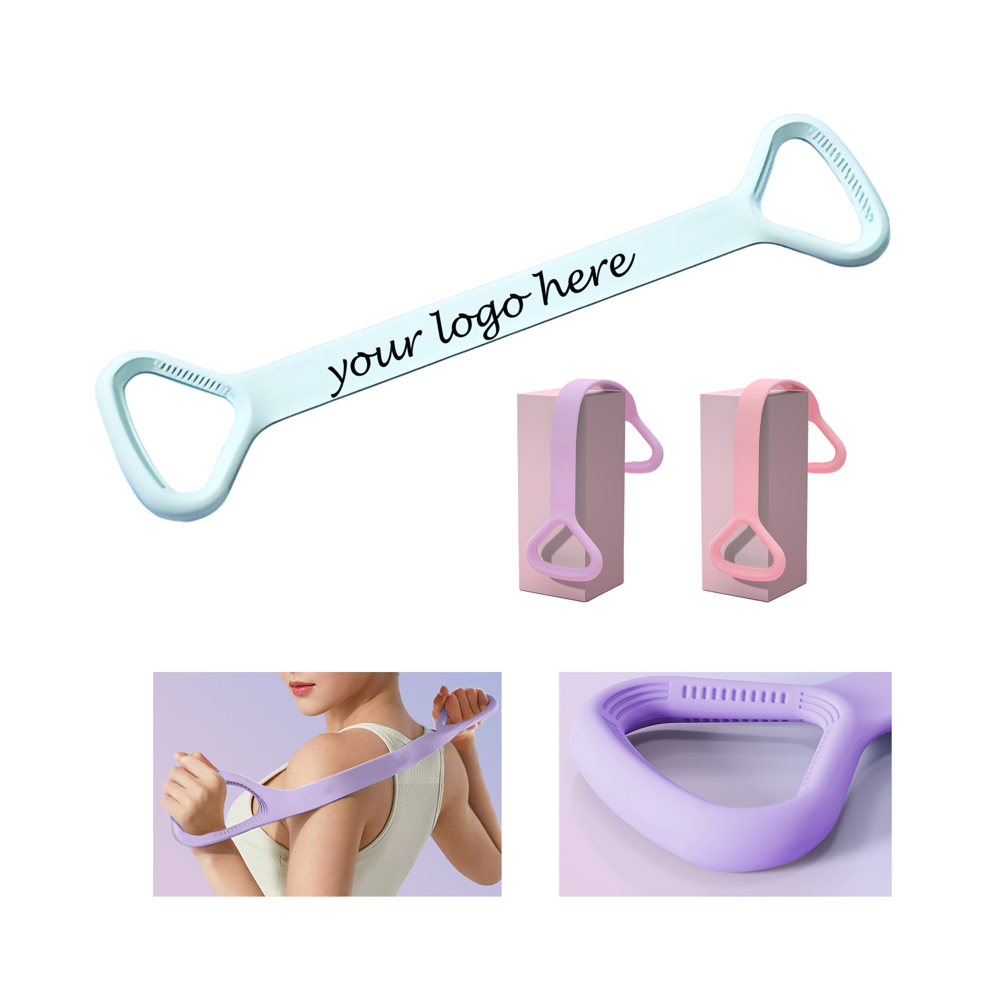 Portable Figure-8 Yoga Exercise Stretching Band