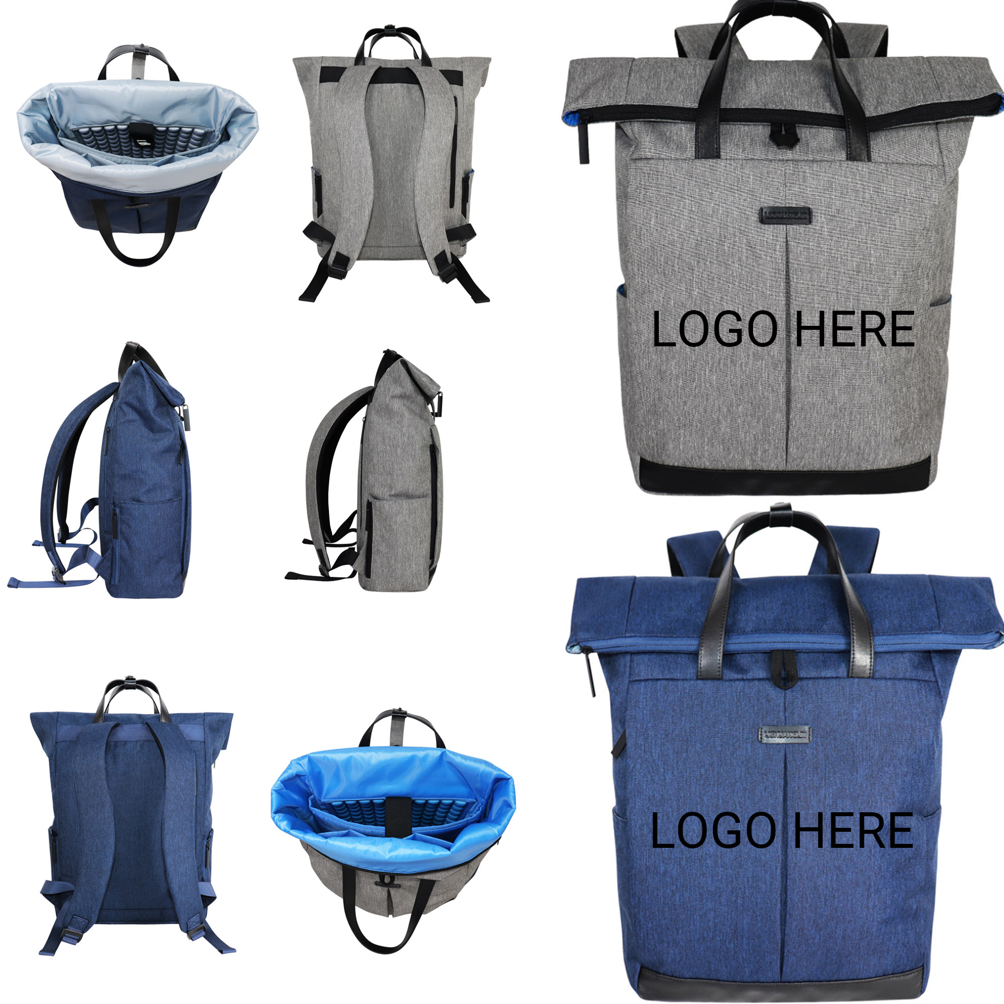 Unisex Rolltop Backpack For Work And Travel