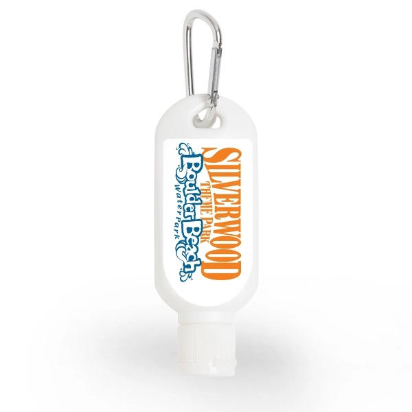 1. 8 oz Sunscreen with Carabiner for client welcome kits