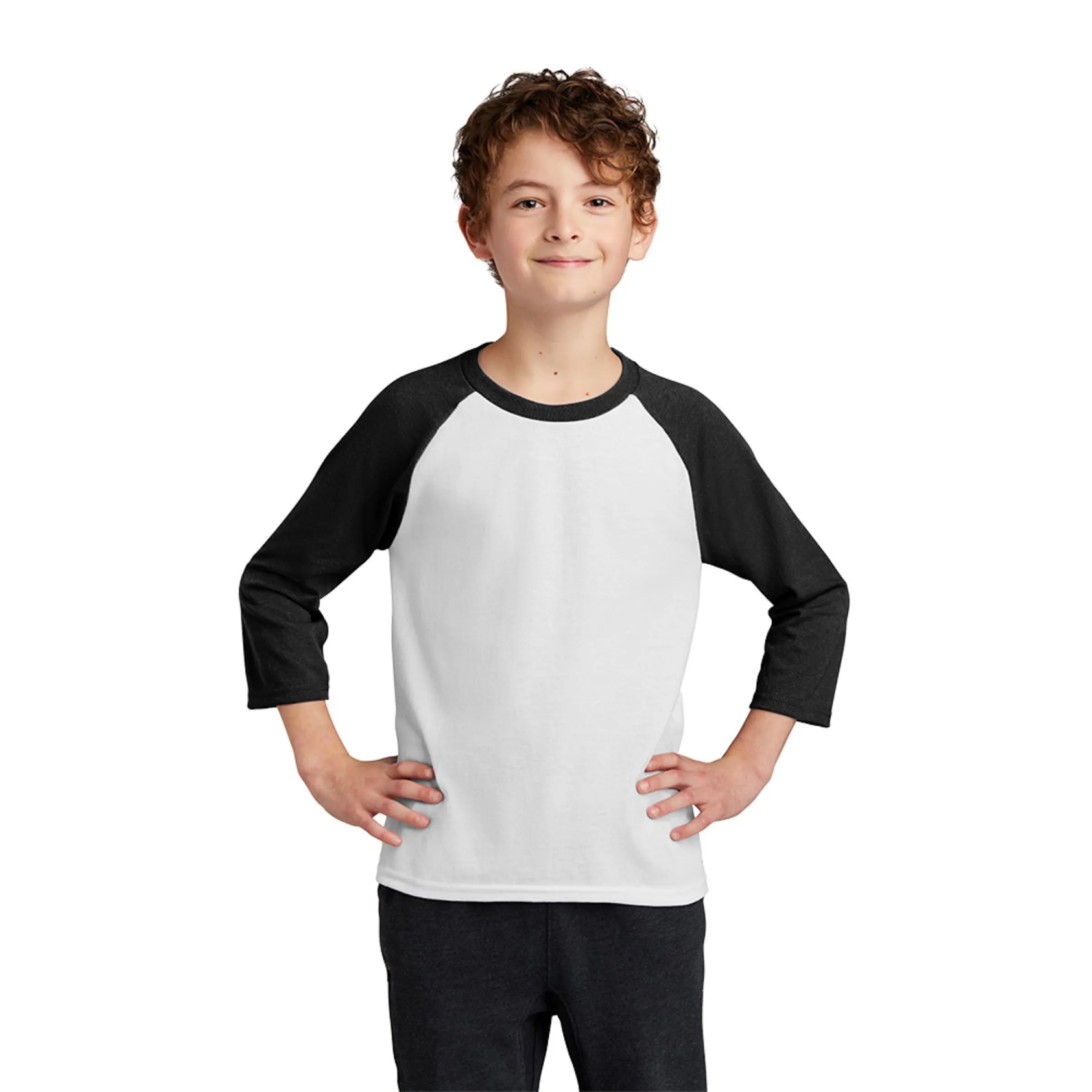PORT & COMPANY(R) YOUTH CORE BLEND 3/4-SLEEVE RAGLAN TEE 4