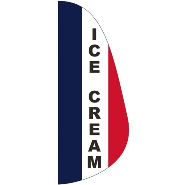 3' x 8' Message Feather Flag - Ice Cream