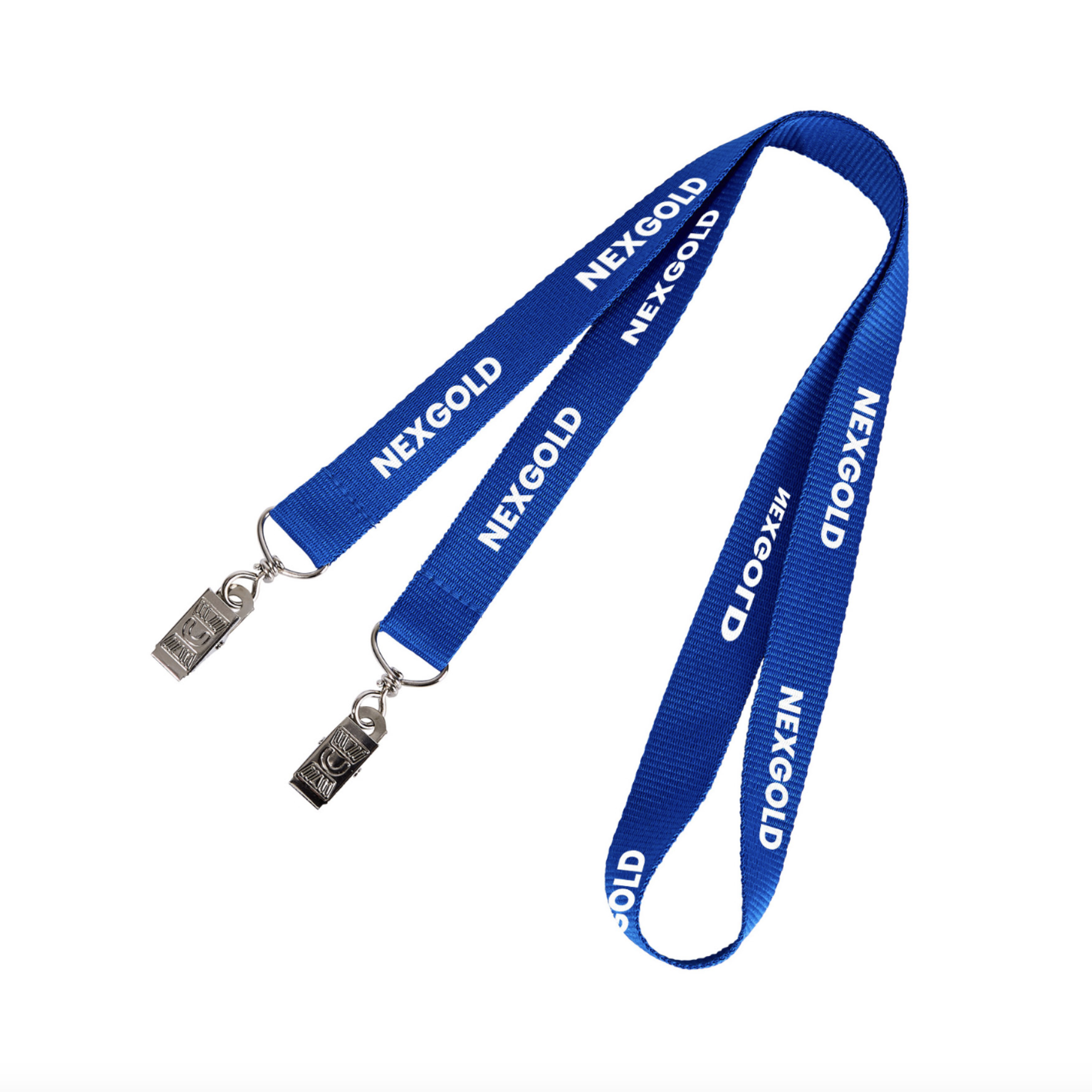 3/4" Custom Open Ended Polyester Lanyard W/ Dual Attachments