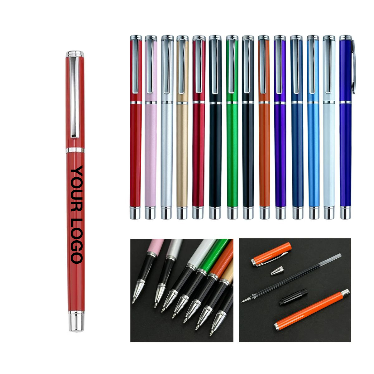 Durable Metal Gel Pen With 0.5mm Tip