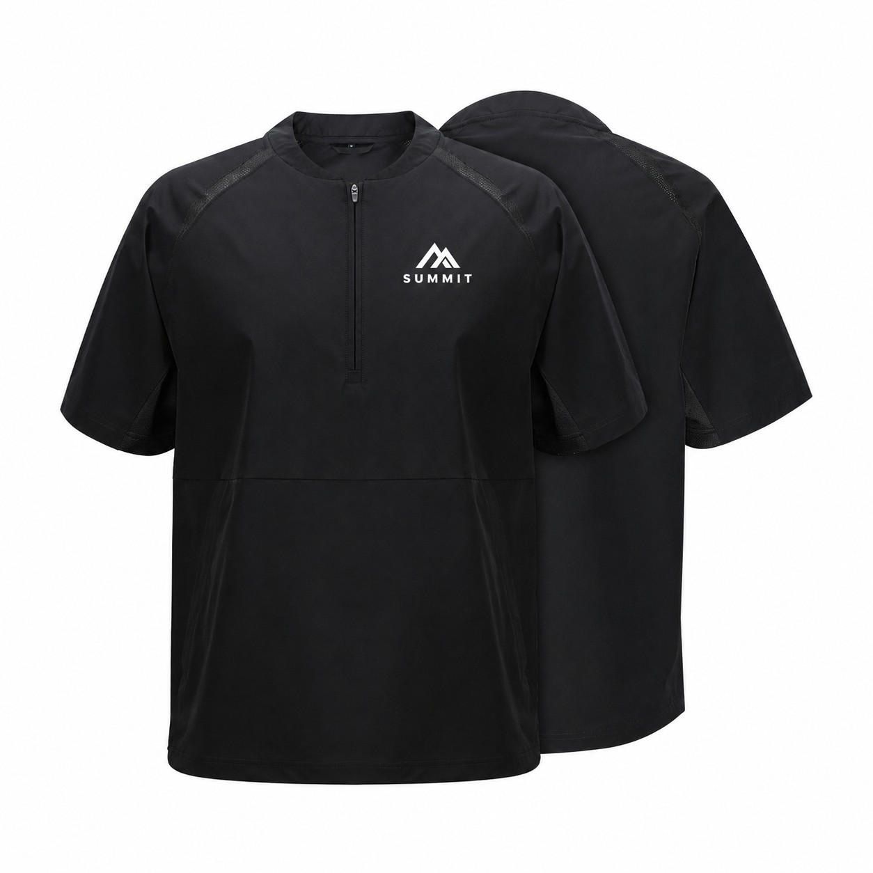 Men's Athletic Half Zip Short Sleeve Training Cage Jacket