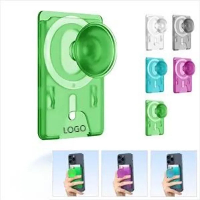 Magnetic Wallet Card Holder with Phone Grip