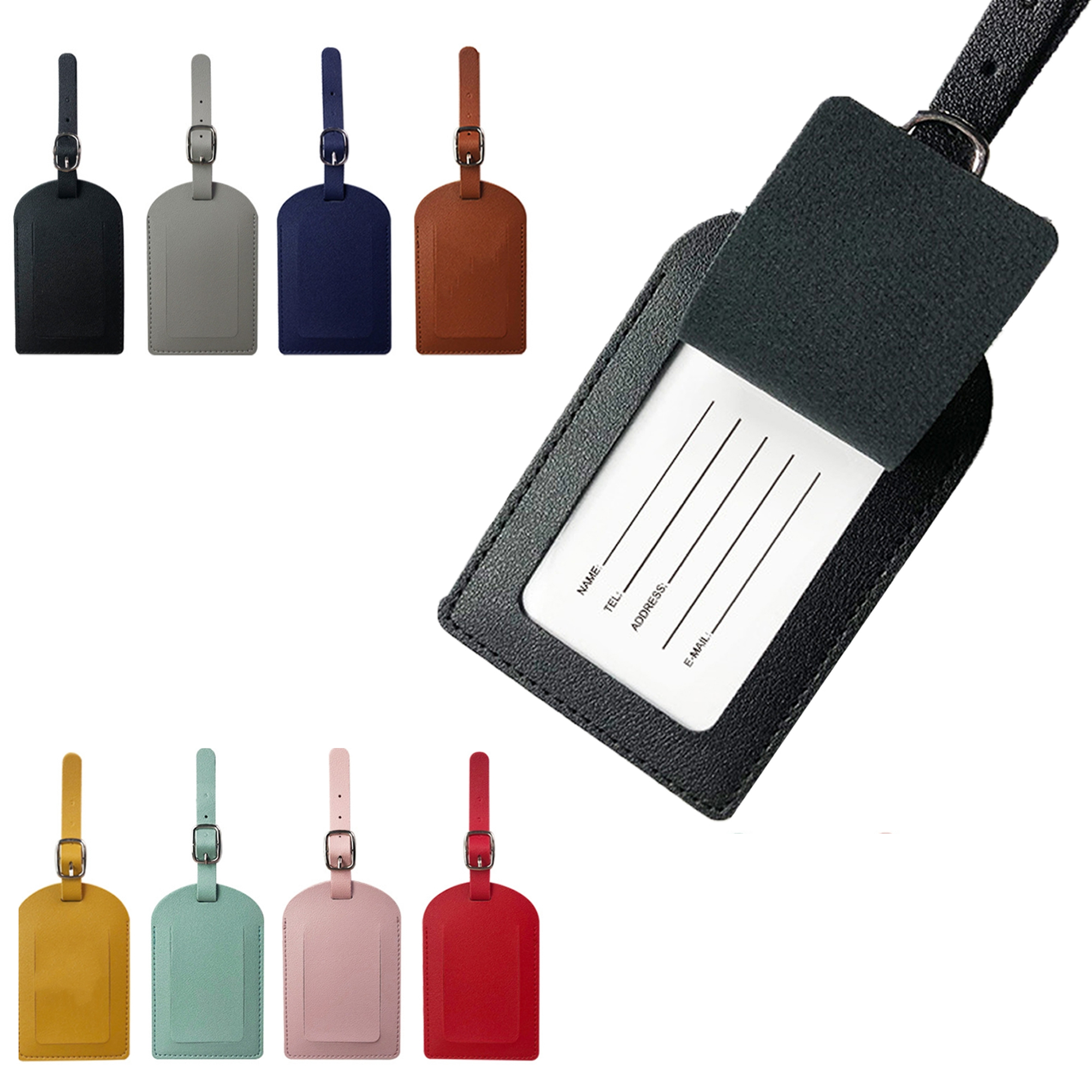 MOQ50 PU Luggage Tag With Loop 3