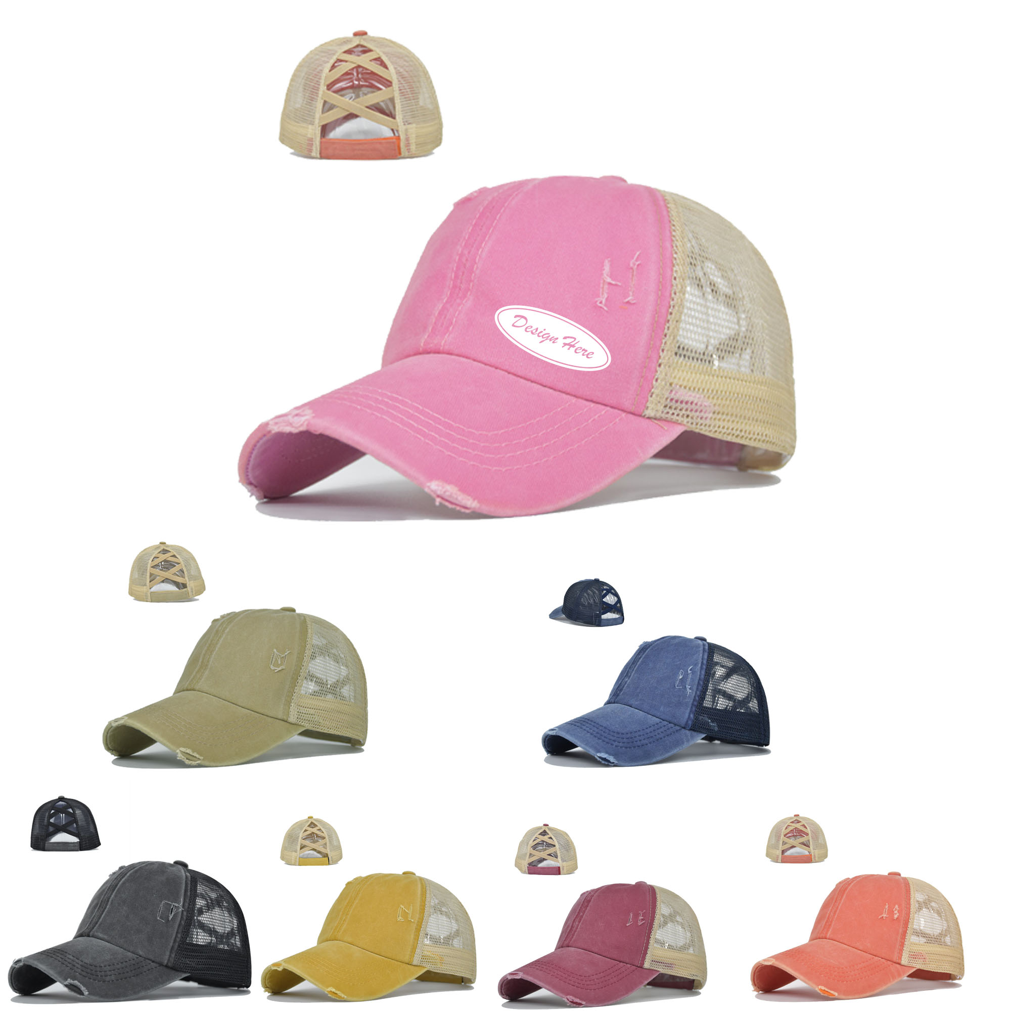 Adjustable Ponytail Hat with Soft, Lightweight Fabric 7