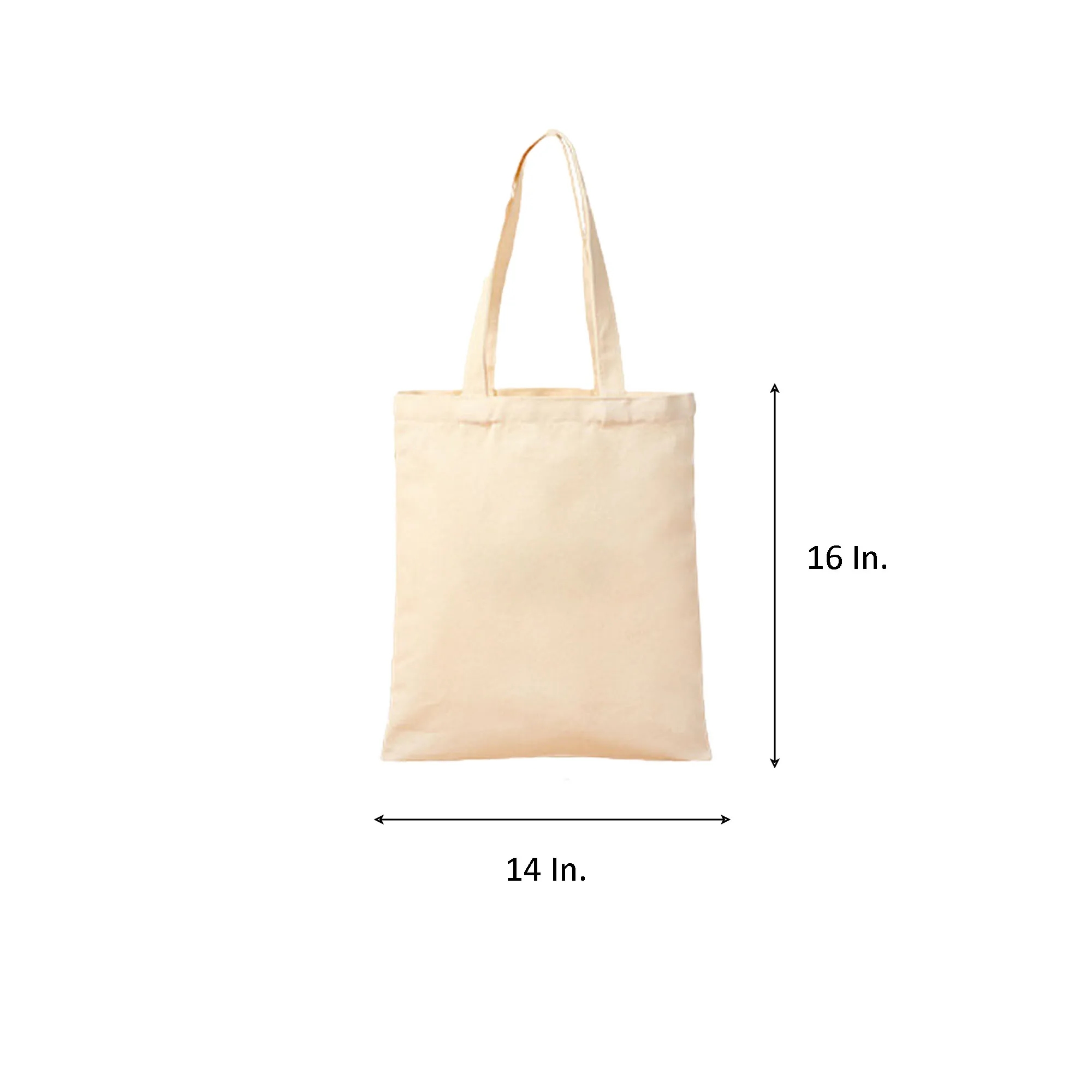 Classic Shopping Canvas Tote Bag 16"L x 14"W, custom tote bag with logo imprint 7