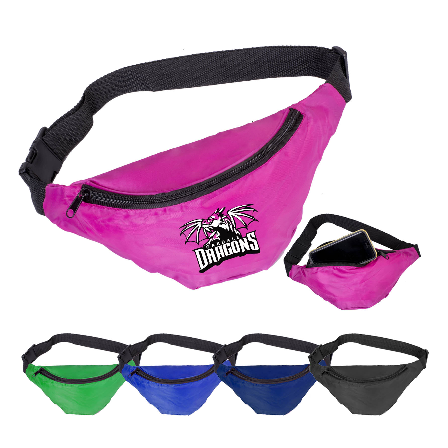 One Pocket Nylon Fanny Pack-Close Out 19