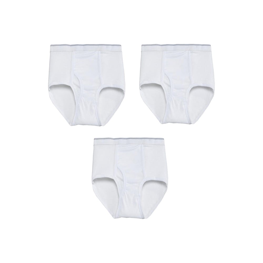 Cotton Plus Men's Briefs - White Medium 2