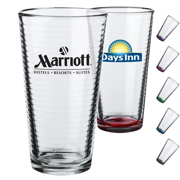 Spiral Pint Glasses, 16 oz Ceramic for bulk branded distribution