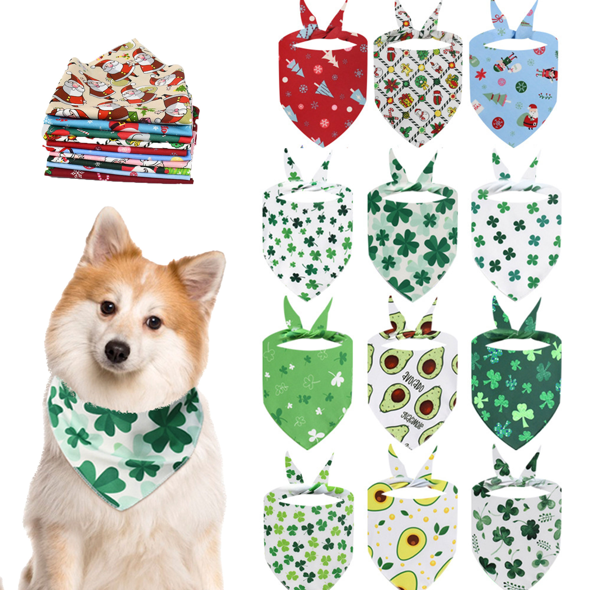 Seasonal Decorative Pet Triangle Scarf 4