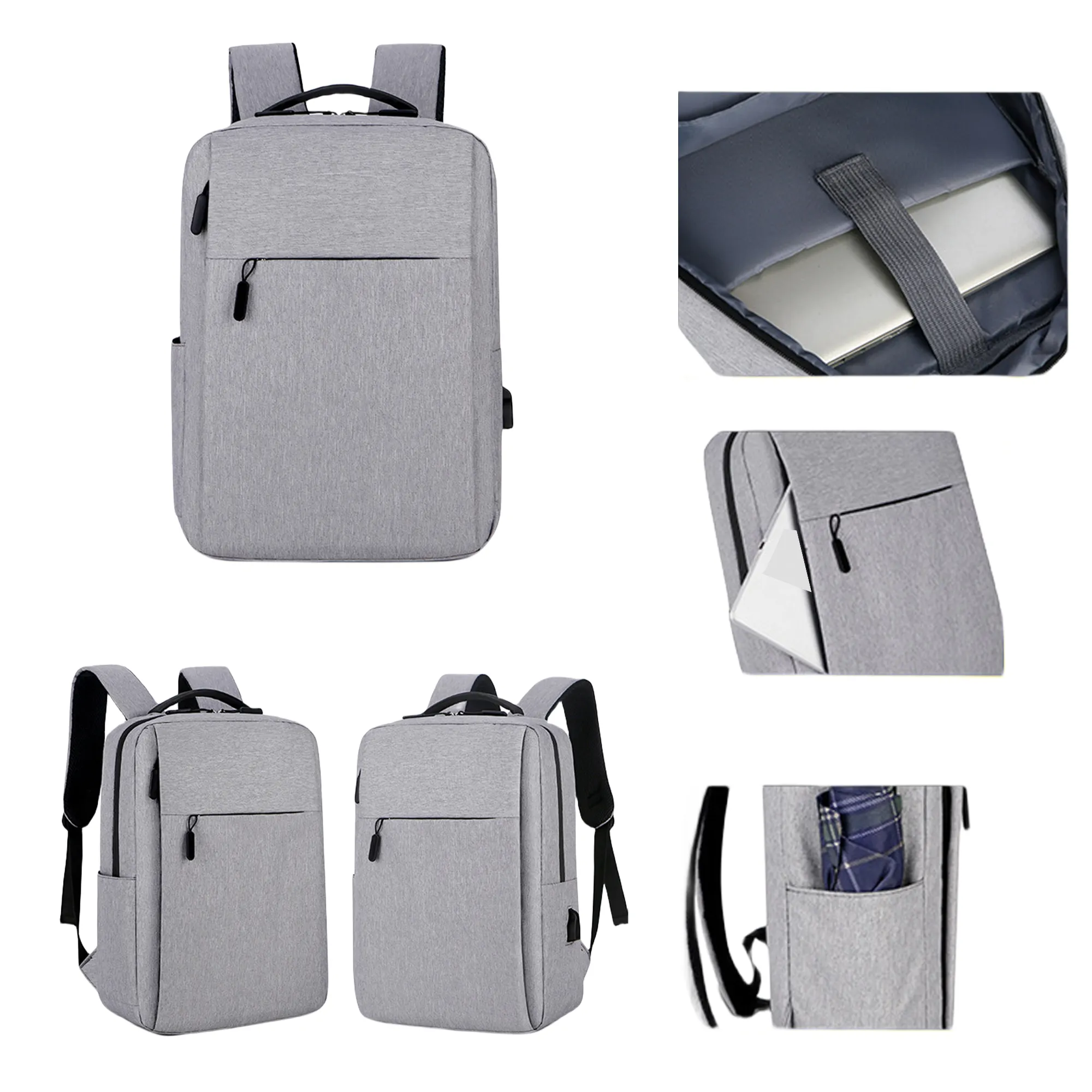Oxford Cloth Computer Backpack With USB Charging Port 5