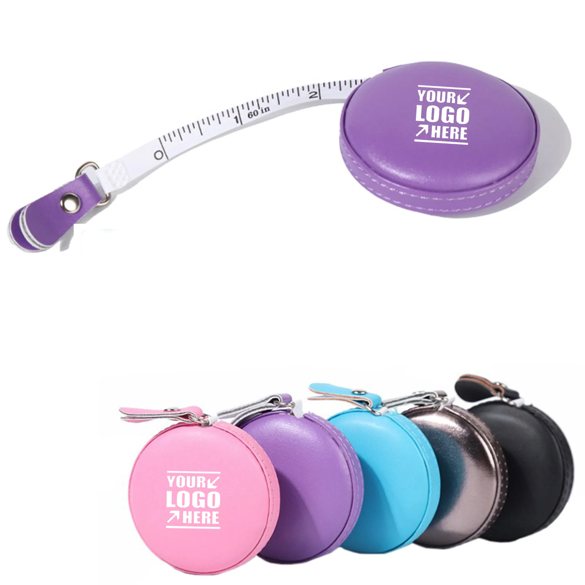 60 Inch Leather Retractable Measure Tape