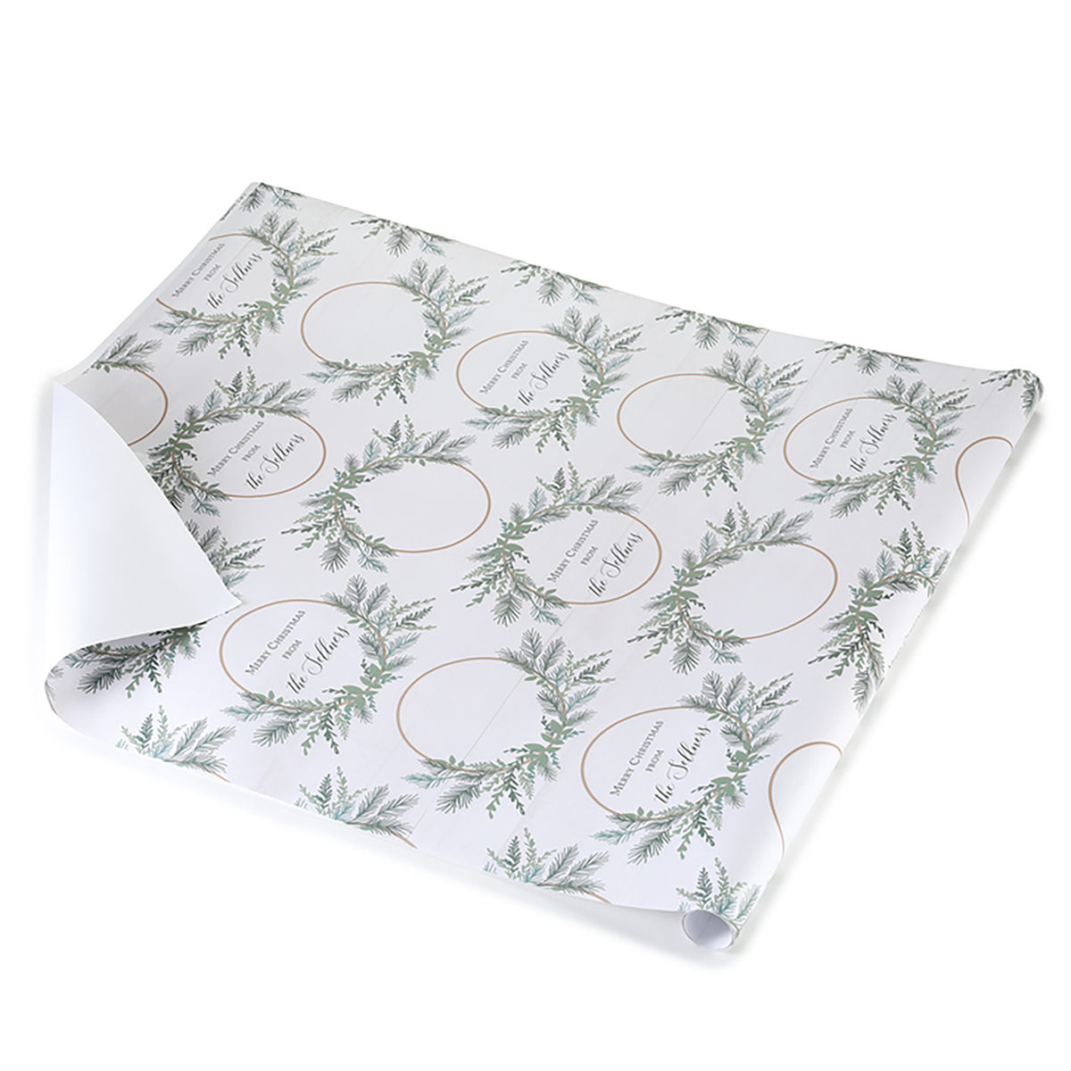 Evergreen Spray Personalized Wrapping Paper Roll