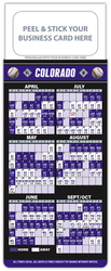 Baseball Schedule Magnet - Peel and Stick Business Card (3.5x9)