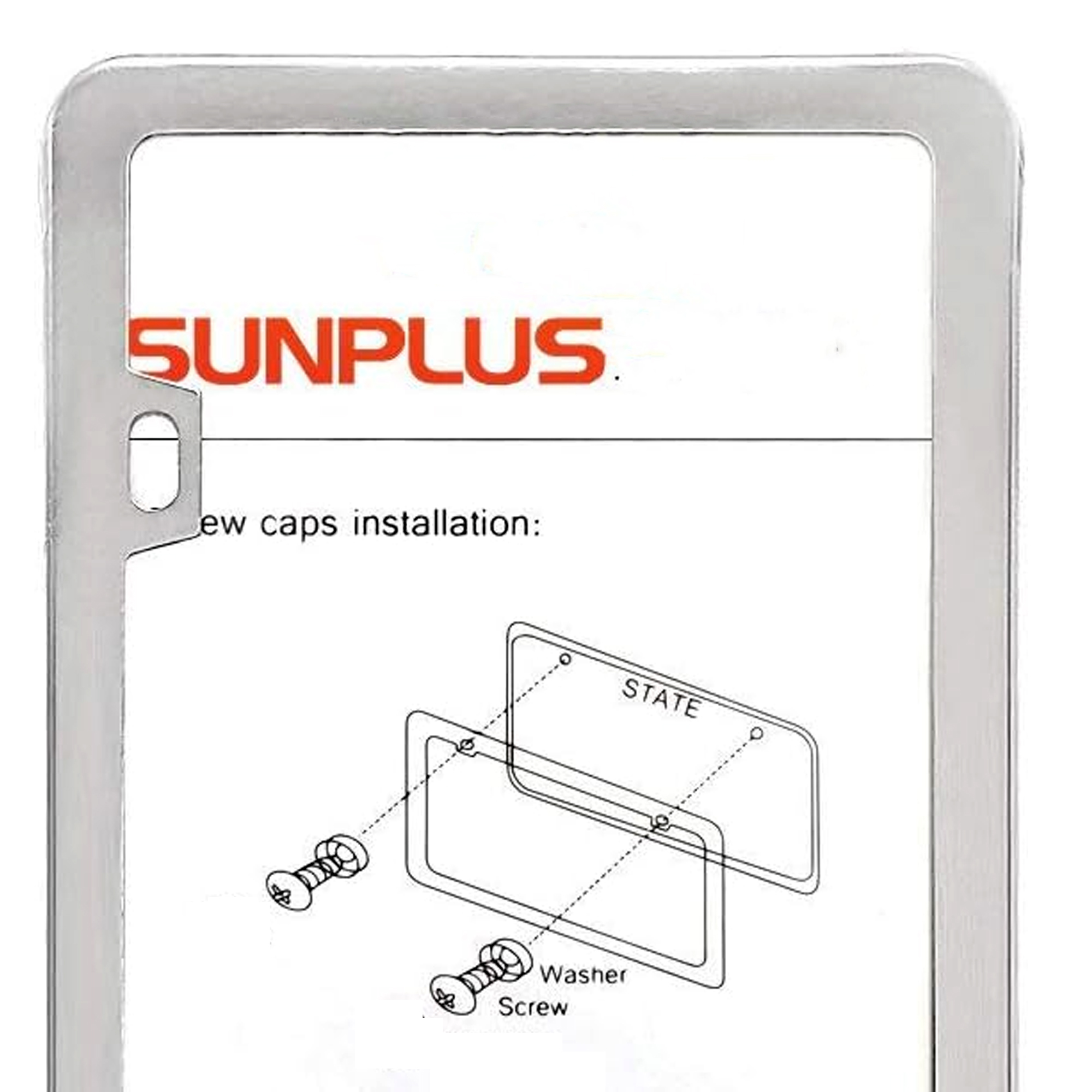 Aluminum Tag Frame for License Plates, Universal Fit 7