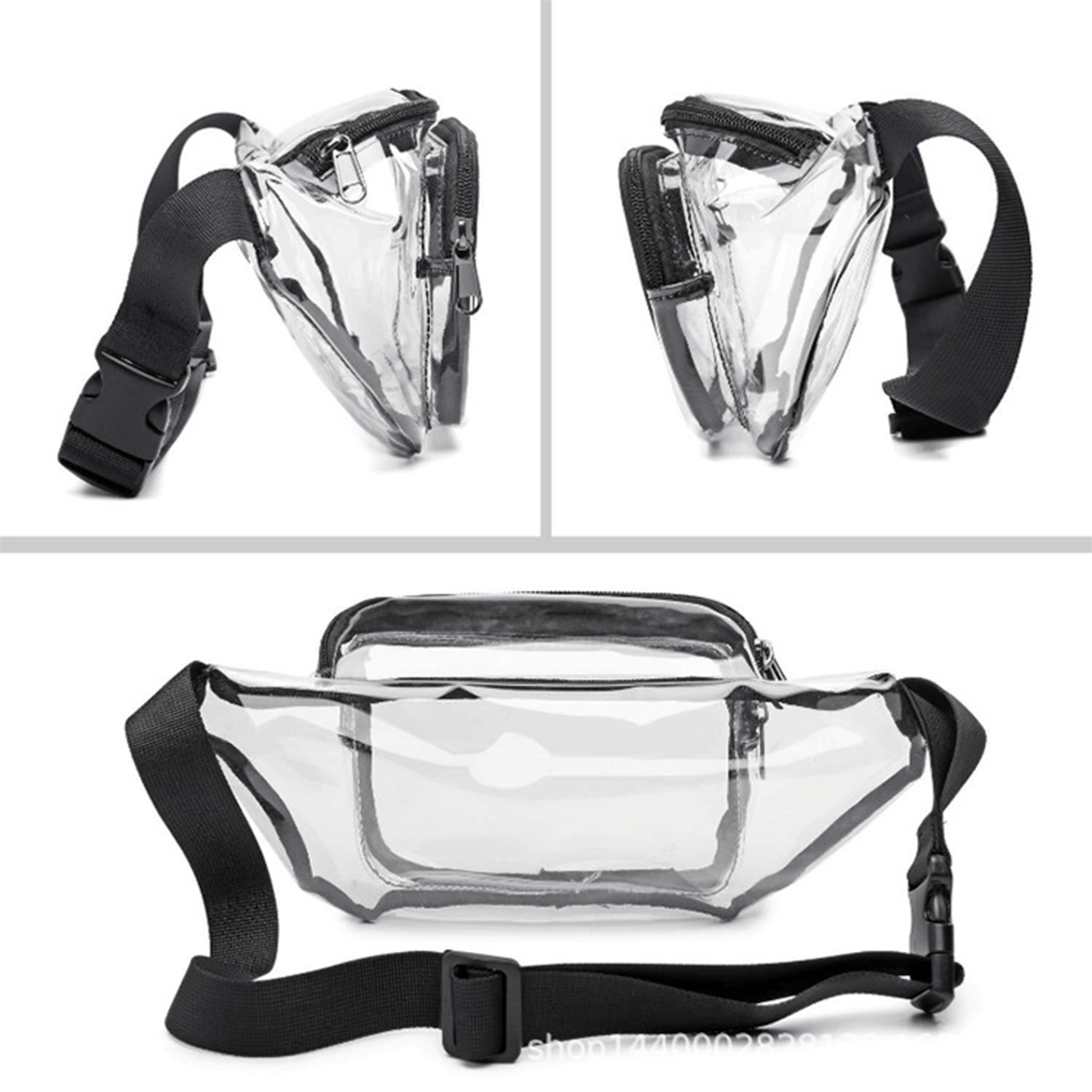 Clear 2 Pockets Fanny Pack MOQ 50PCS 9