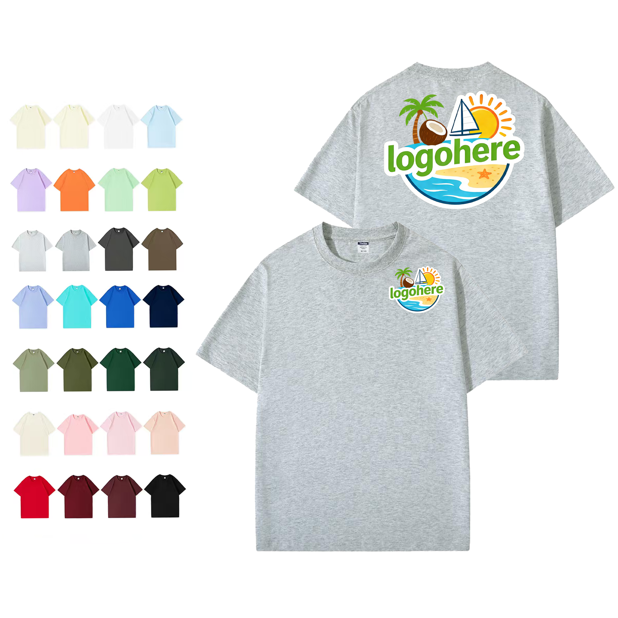 Breathable Custom 100% Cotton Tees