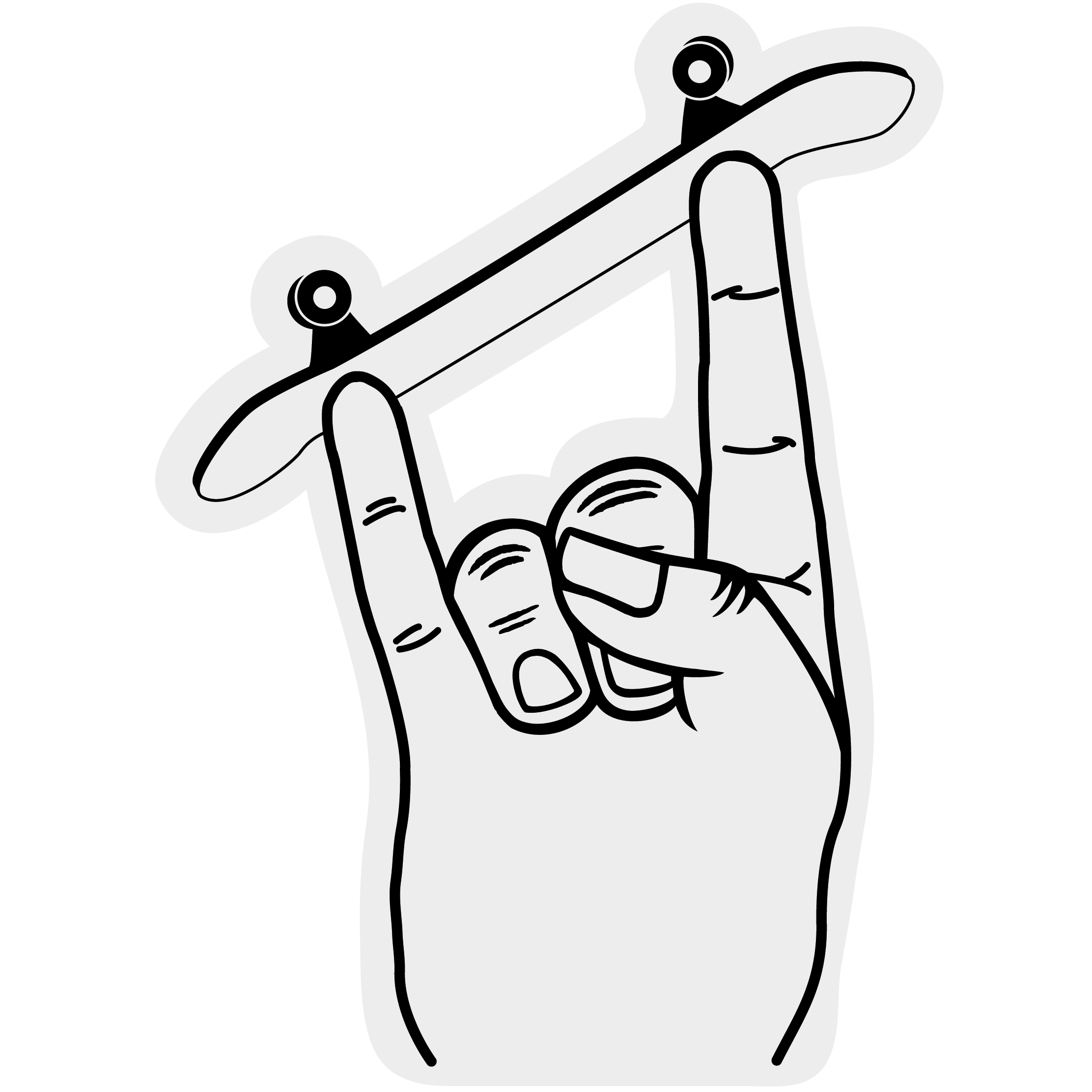 Skateboard Horn Hand 73