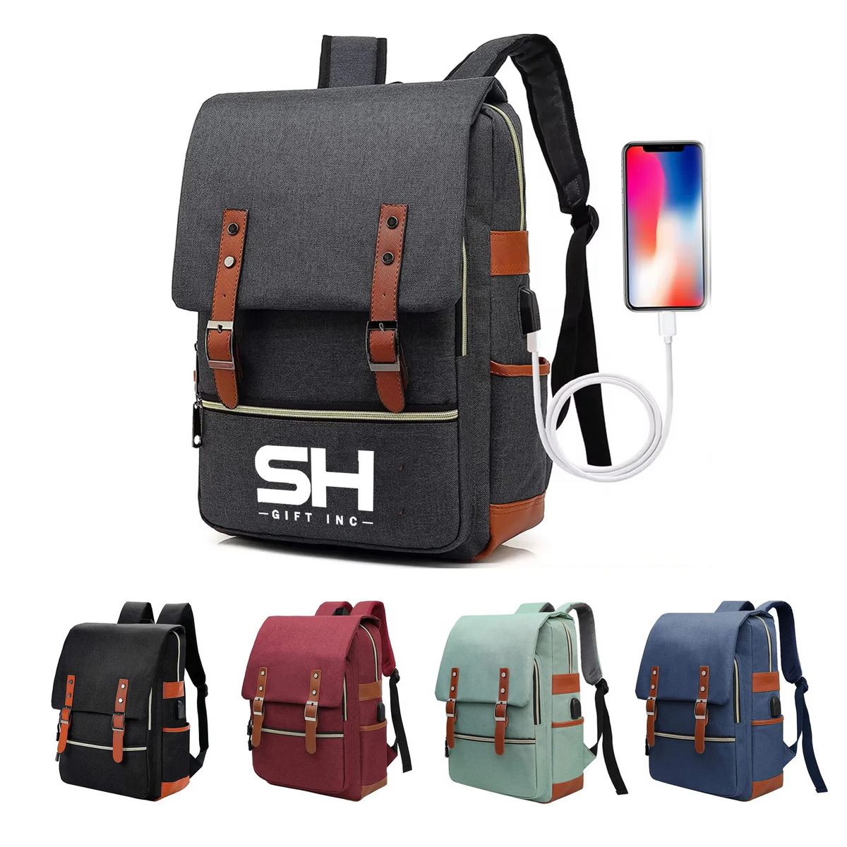 Laptop Backpack With USB Charging Port