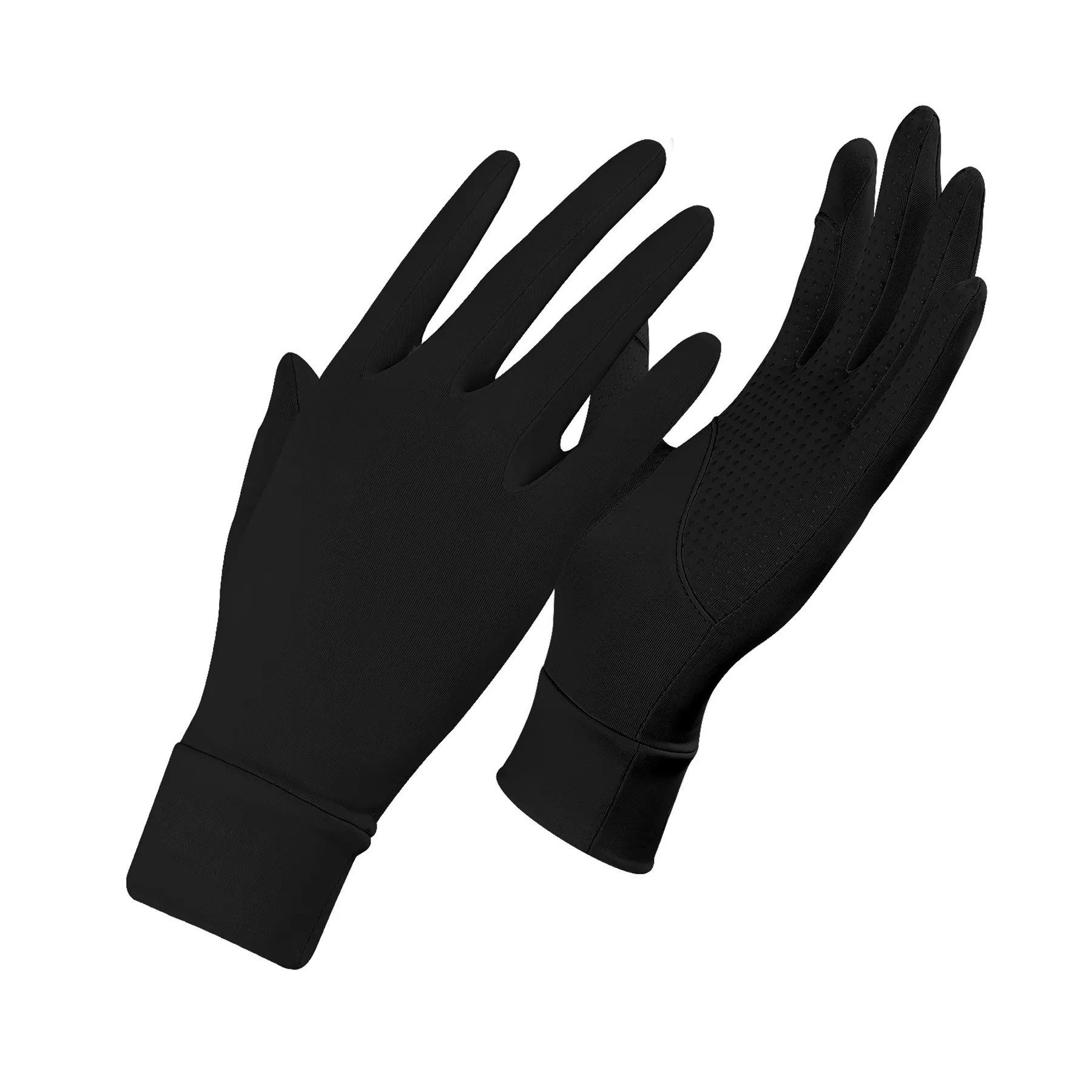 Cotton Summer Outdoor Ice Silk Sunscreen Gloves For Women 14