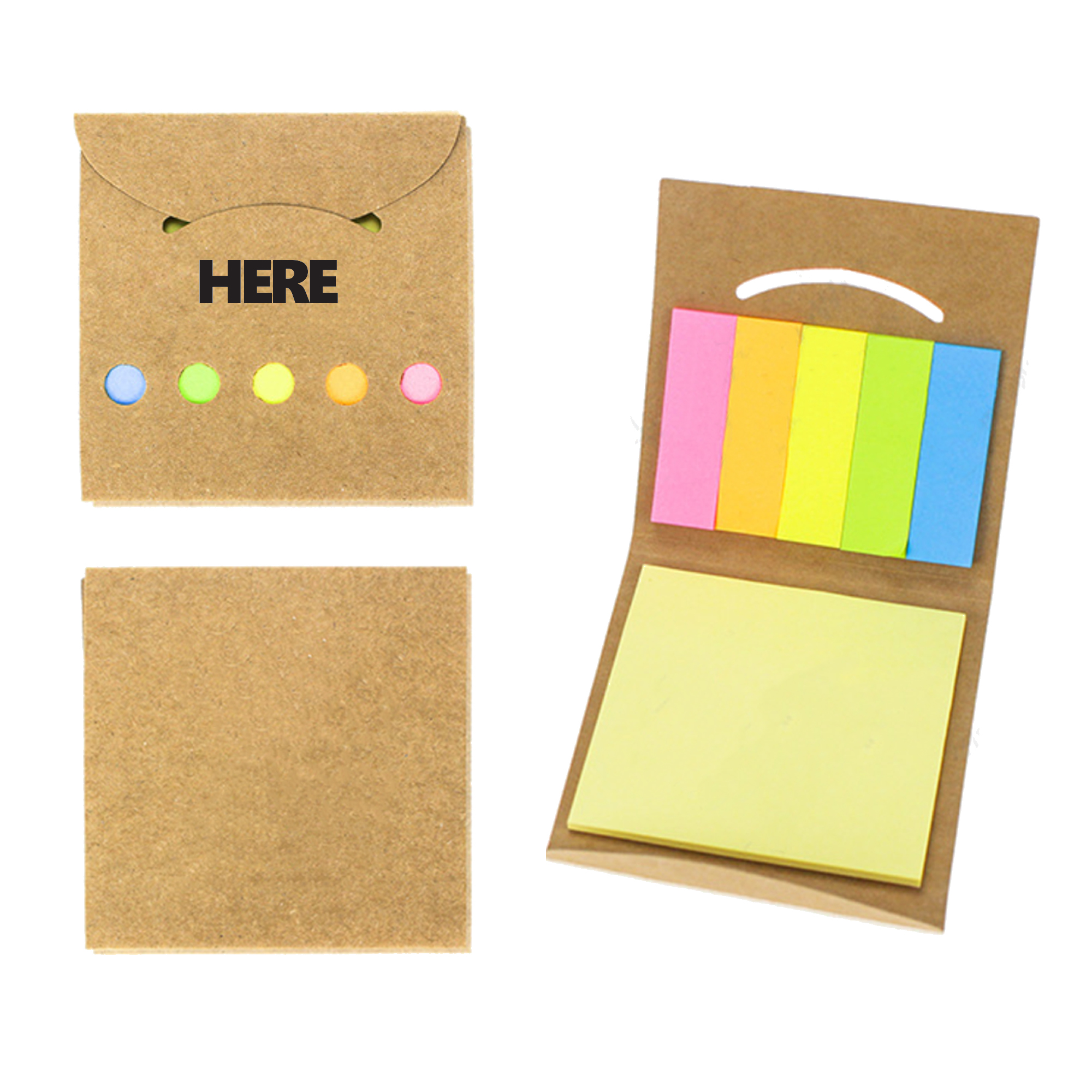 Kraft Paper Colorful Strips Combo Sticky Notes MOQ 50