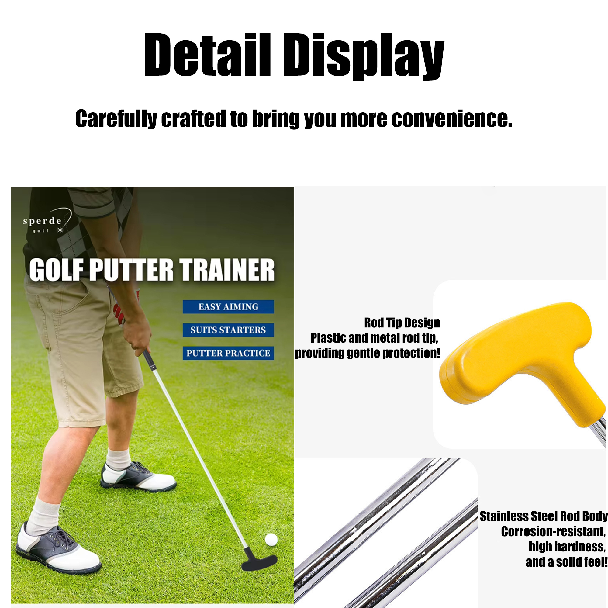 Training Golf Putter Dual-Sided Mini Practice Tool 7