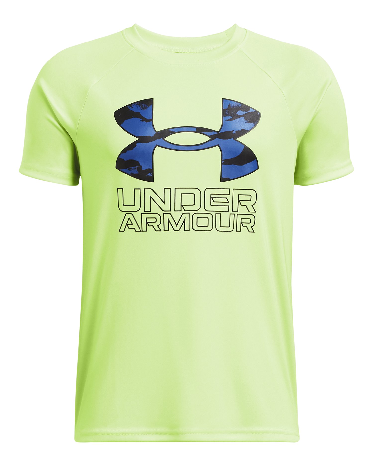 UA Tech Hybrid Print Boys' Short Sleeve 6