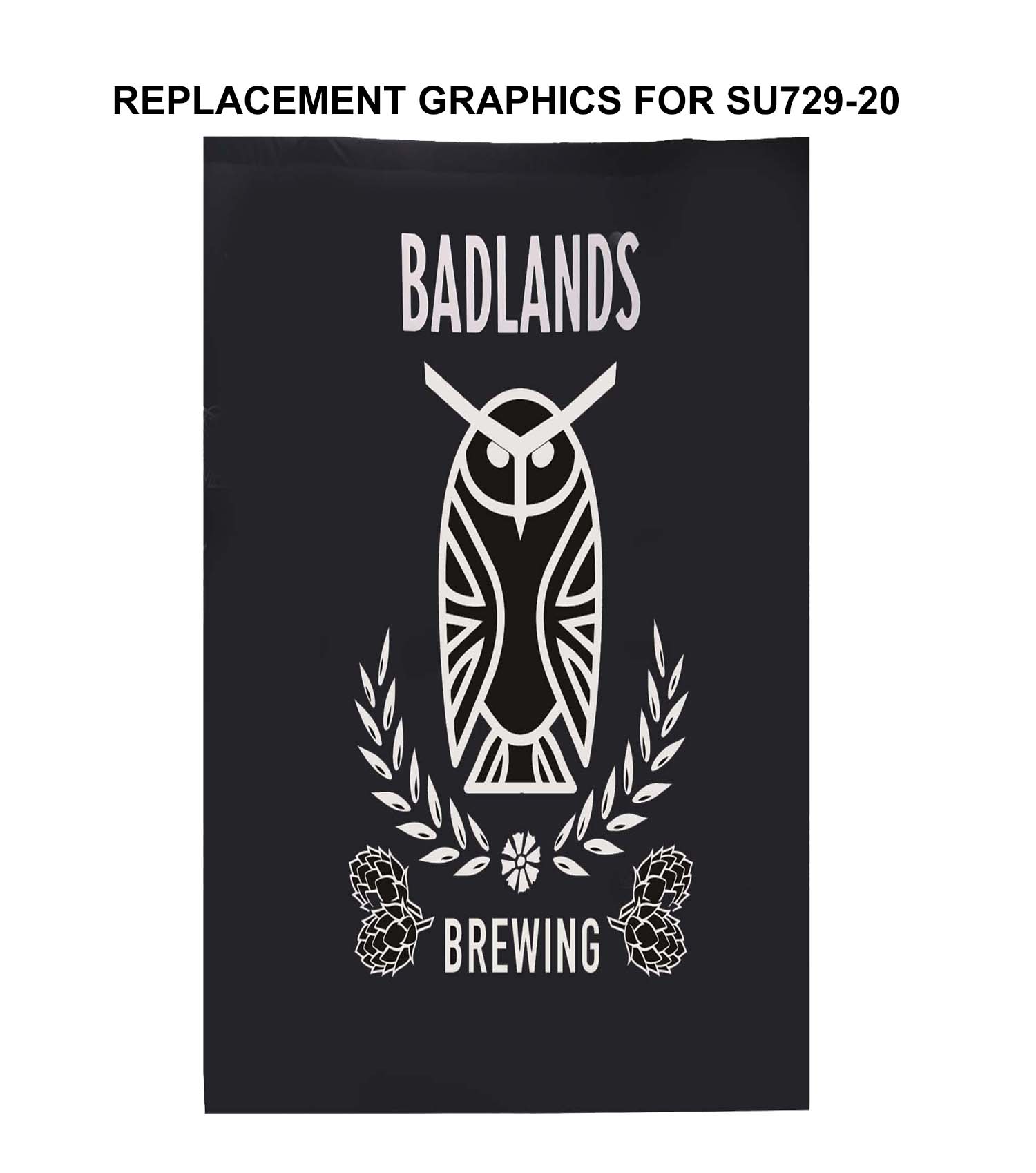 Replacement Graphics Single sided 5'w x 8'h with pole pocket top and bottom, NO SETUP CHARGE 4