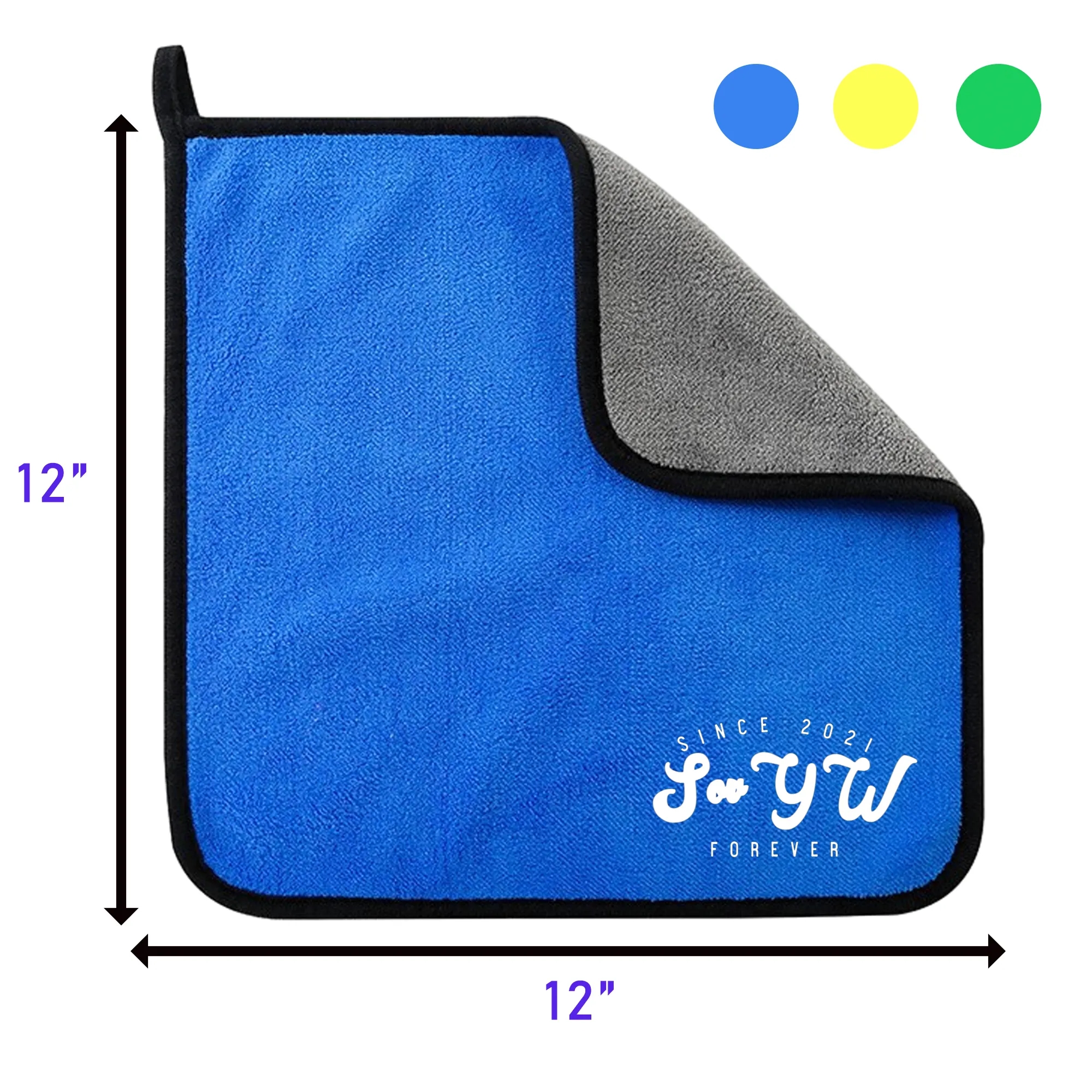 12" x 12" Car Washing Microfiber Towel 4
