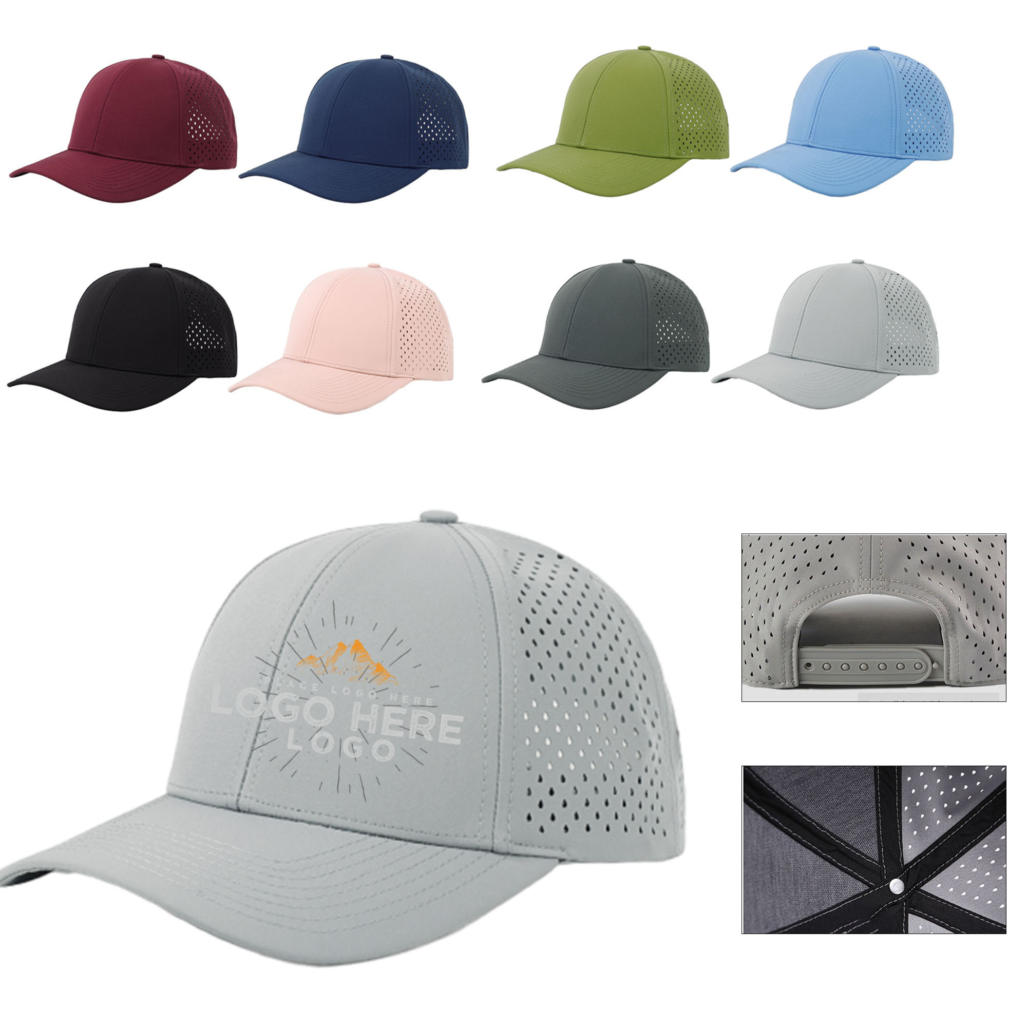 Multi Colored Quick Drying Sun Shading Baseball Cap 3