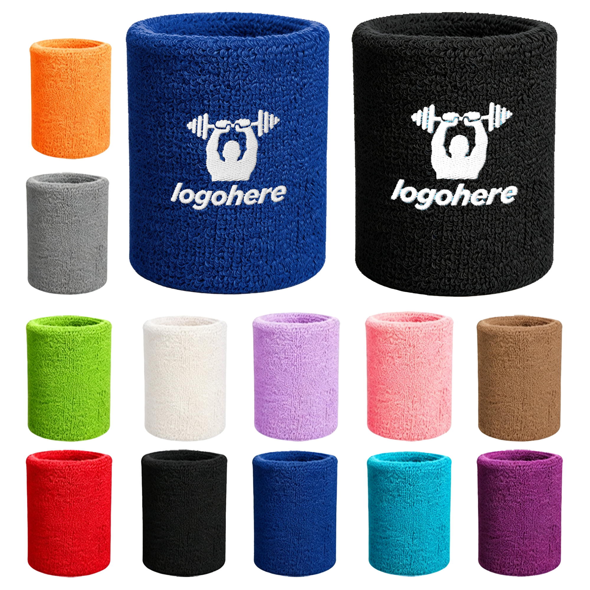 Pro Sports Sweat Embroidered Wristband 2